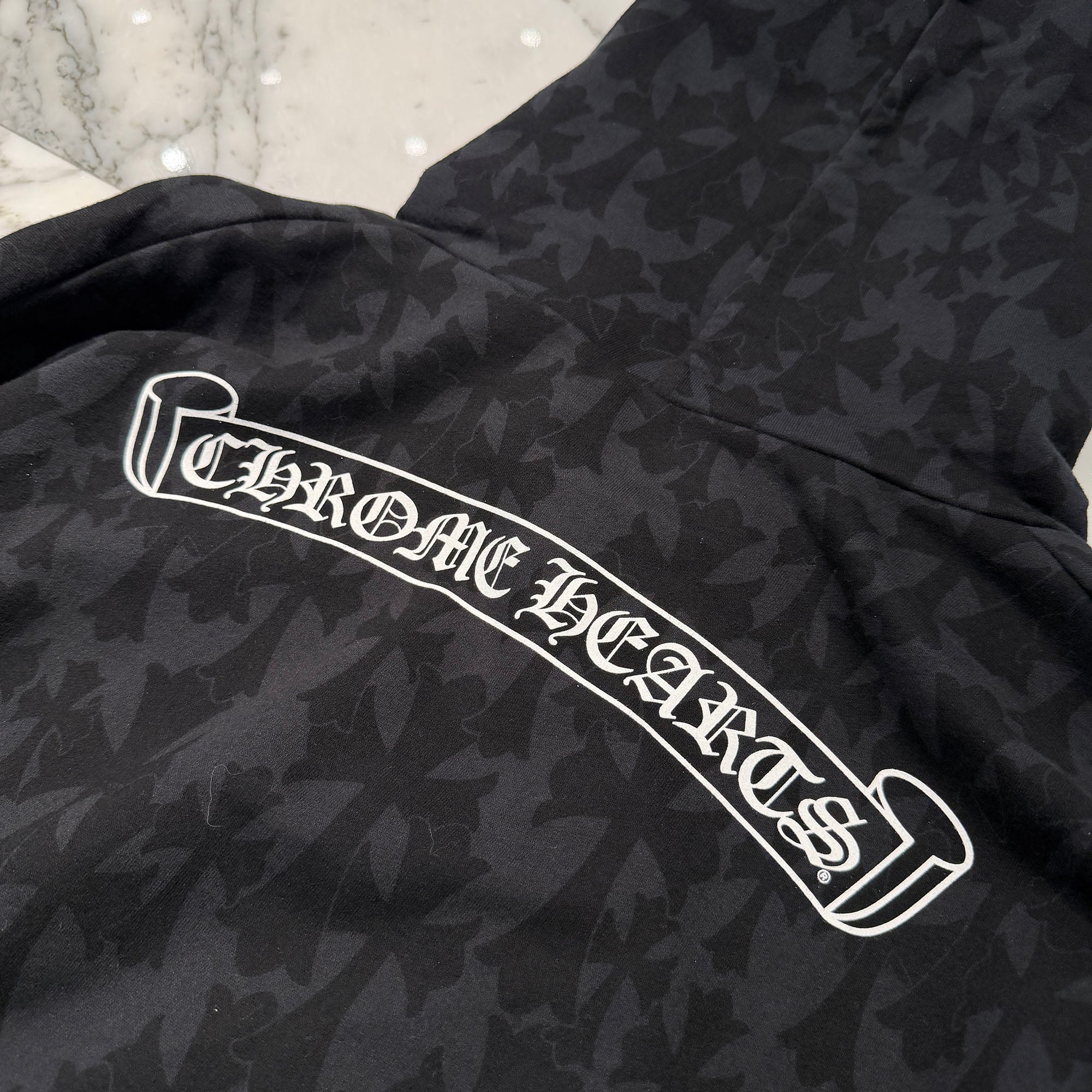 CHROME HEARTS 2024SS Graveyard Cemetery Cross Zip Up Hoodie Size XL クロムハーツ グレイブヤード セメタリークロス ジップアップフーディ 総柄 サイズXL