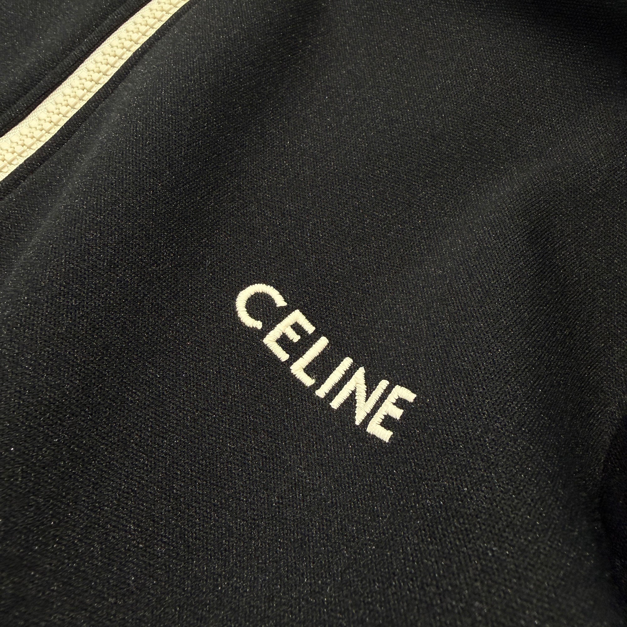 CELINE 2024SS Logo Embroidery Zip Up Truck Jacket 2Y4901210 Size S セリーヌ ロゴ刺繡 ジップアップ トラック ジャケット サイズS