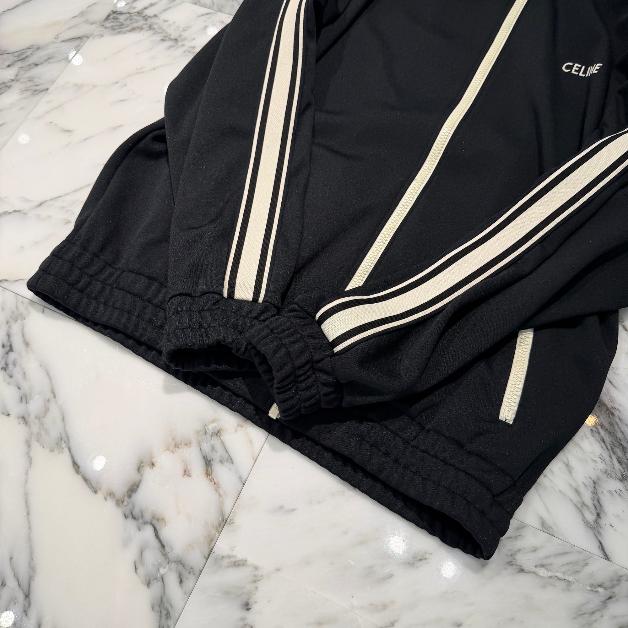 CELINE 2024SS Logo Embroidery Zip Up Truck Jacket 2Y4901210 Size S セリーヌ ロゴ刺繡 ジップアップ トラック ジャケット サイズS