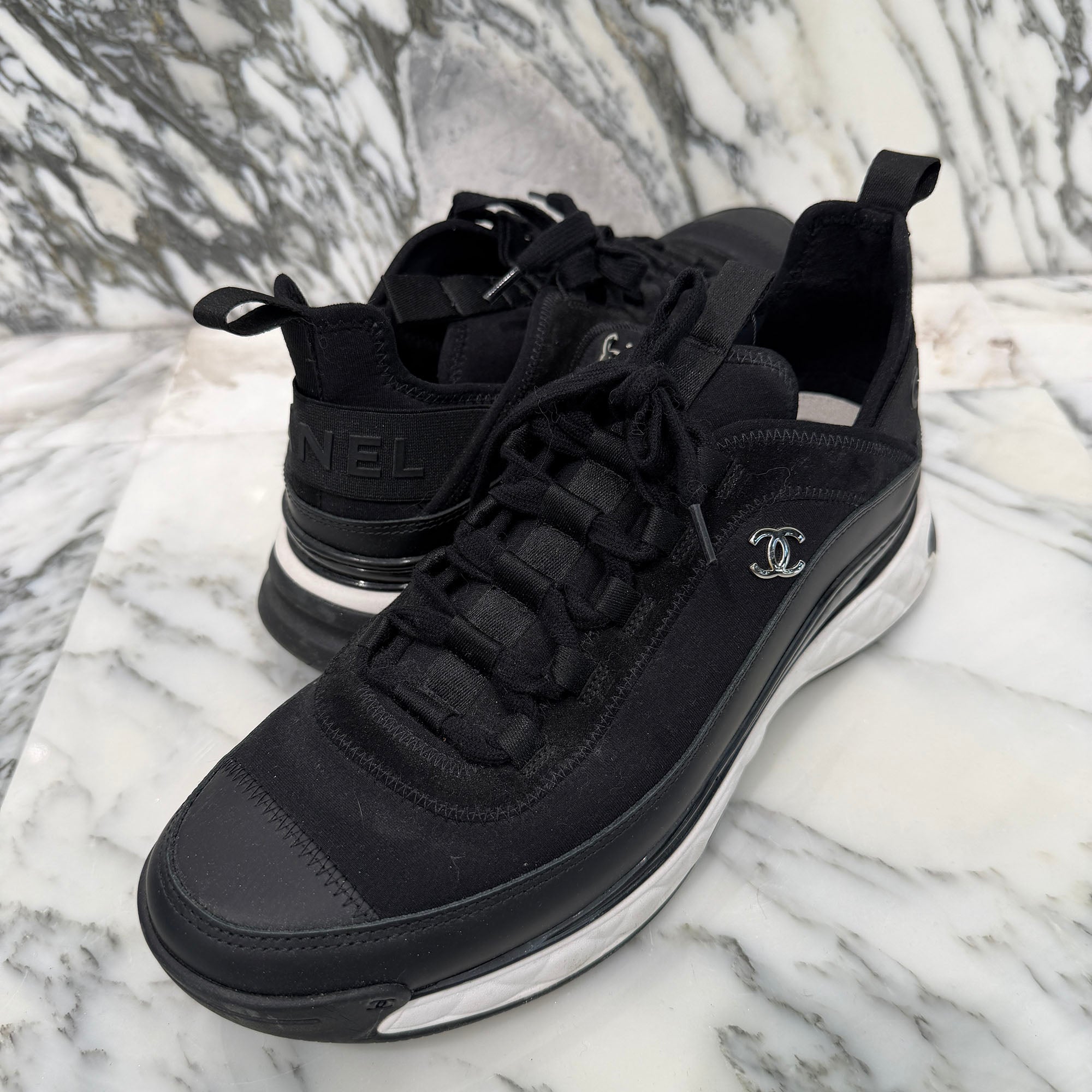 CHANEL 2023AW CoCo Mark Low Cut Lace Up Sneakers G45331 B14494 Size 41 (約：25.5cm～26.0cm) シャネル ココマーク ローカット レースアップ スニーカー サイズ41 (約：25.5cm～26.0cm)