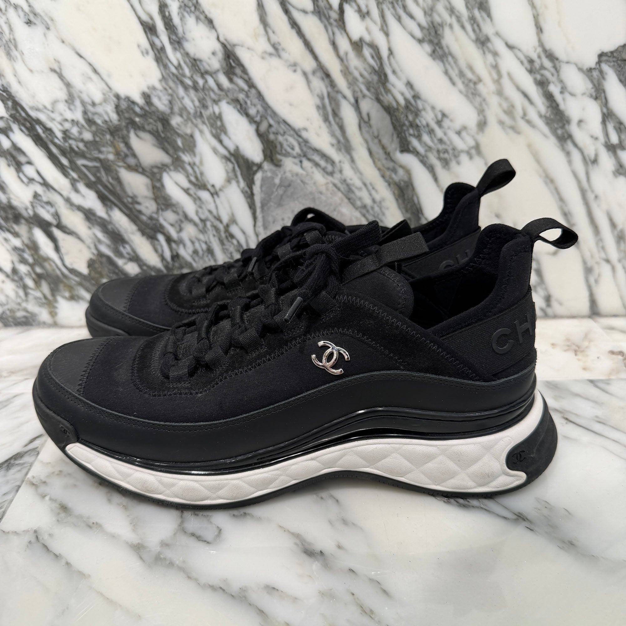 CHANEL 2023AW CoCo Mark Low Cut Lace Up Sneakers G45331 B14494 Size 41 (約：25.5cm～26.0cm) シャネル ココマーク ローカット レースアップ スニーカー サイズ41 (約：25.5cm～26.0cm)