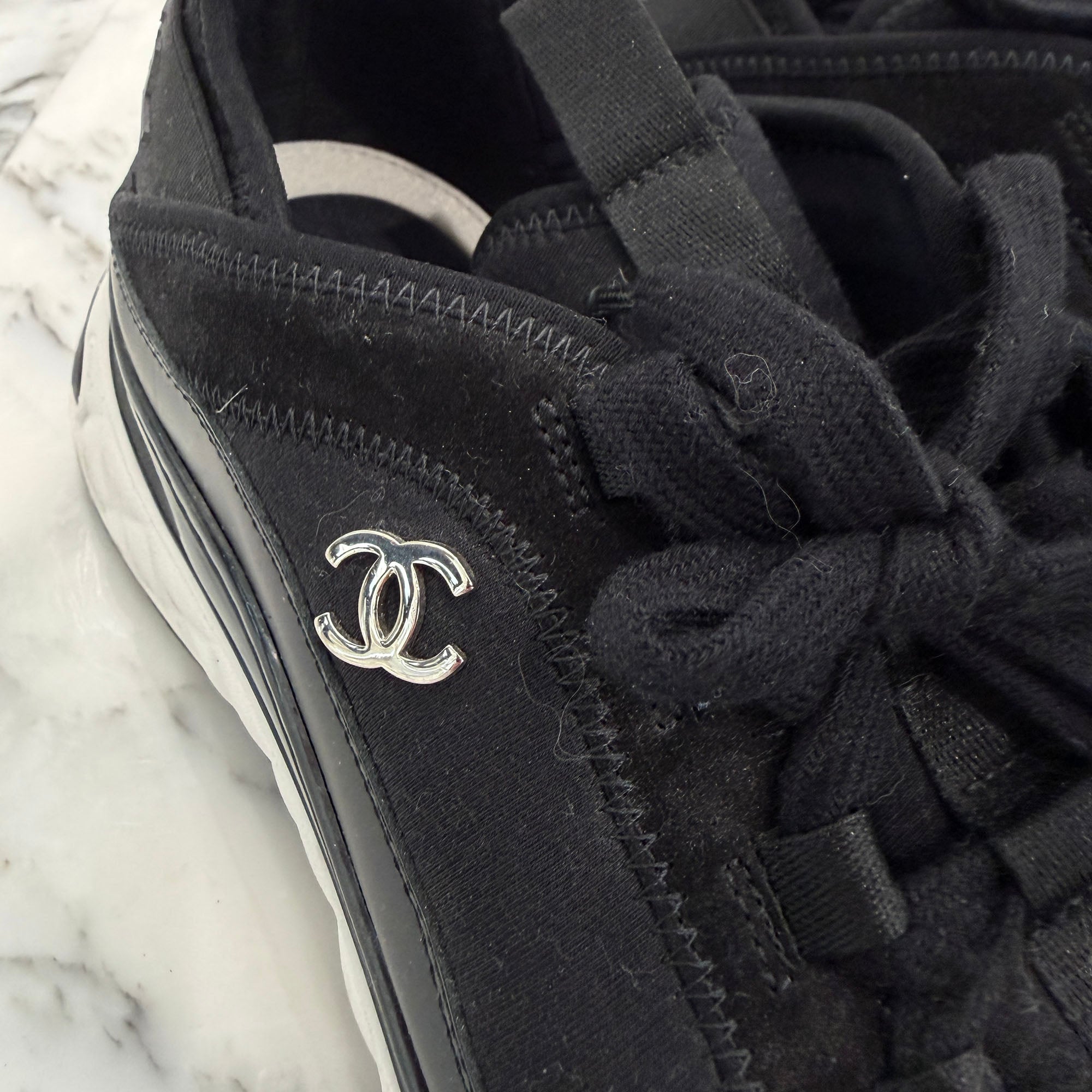 CHANEL 2023AW CoCo Mark Low Cut Lace Up Sneakers G45331 B14494 Size 41 (約：25.5cm～26.0cm) シャネル ココマーク ローカット レースアップ スニーカー サイズ41 (約：25.5cm～26.0cm)