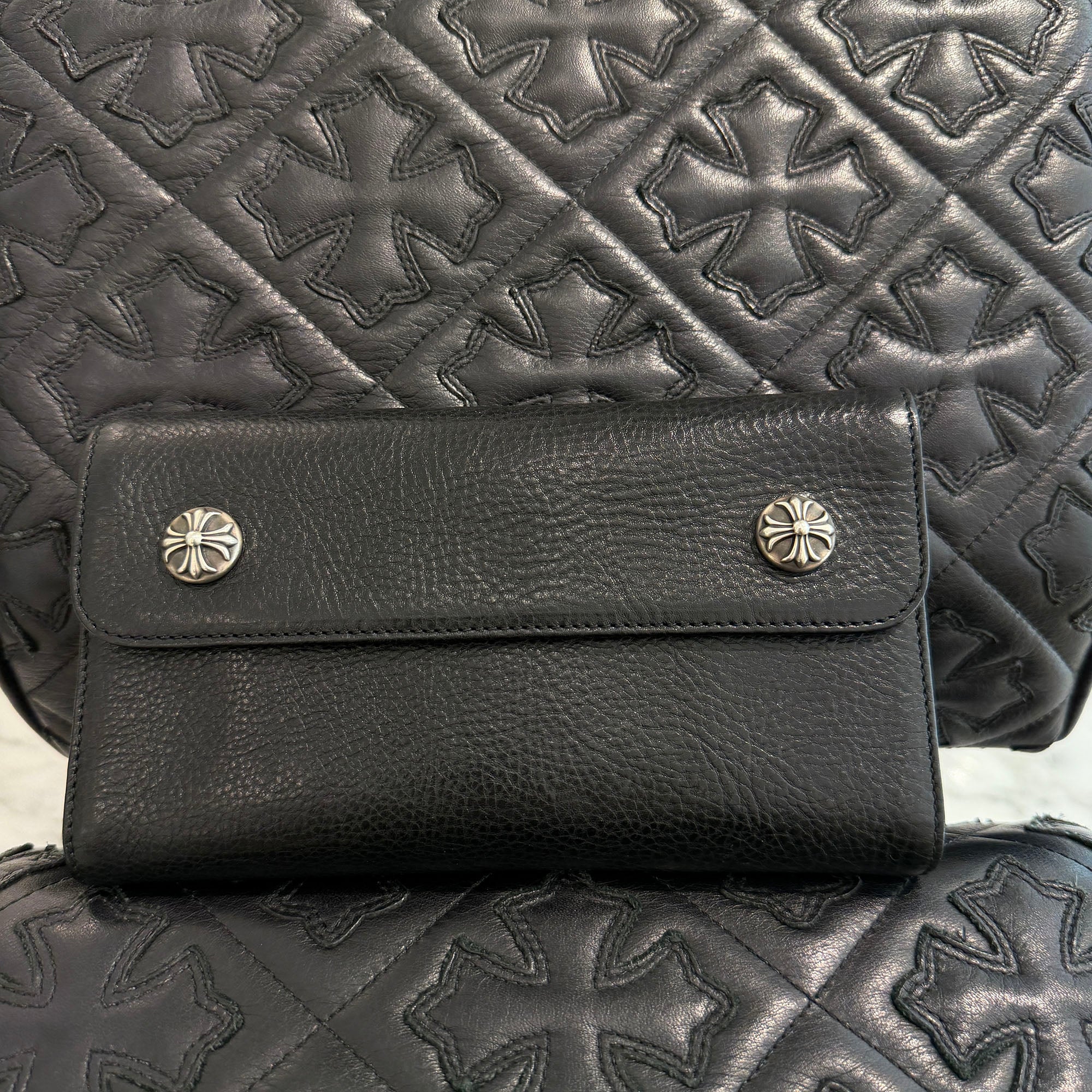 CHROME HEARTS Wave Cross Ball Wallet クロムハーツ ウェーブクロスボール ウォレット