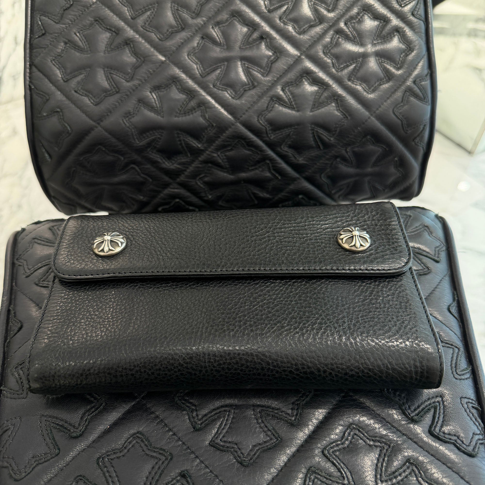 CHROME HEARTS Wave Cross Ball Wallet クロムハーツ ウェーブクロスボール ウォレット