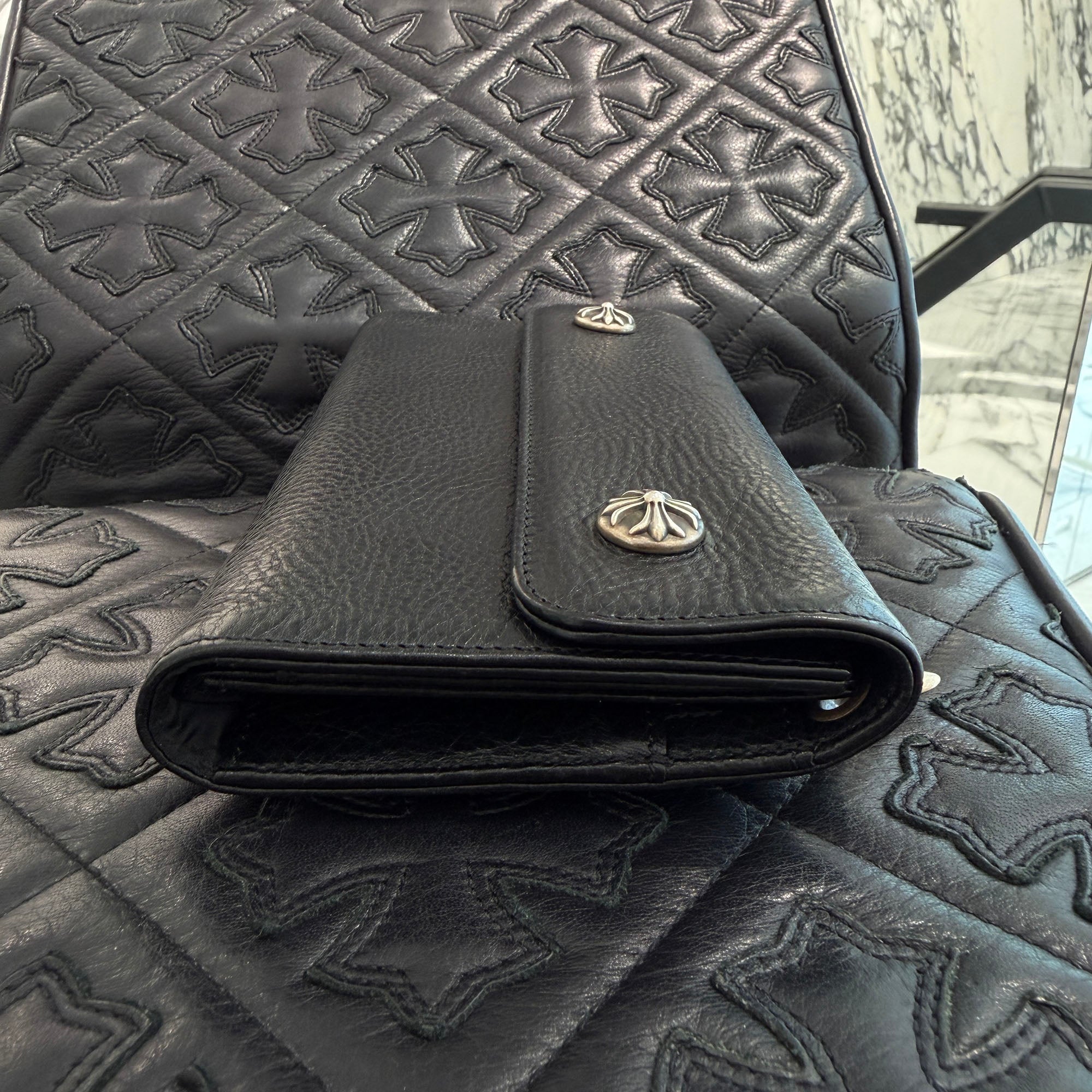 CHROME HEARTS Wave Cross Ball Wallet クロムハーツ ウェーブクロスボール ウォレット