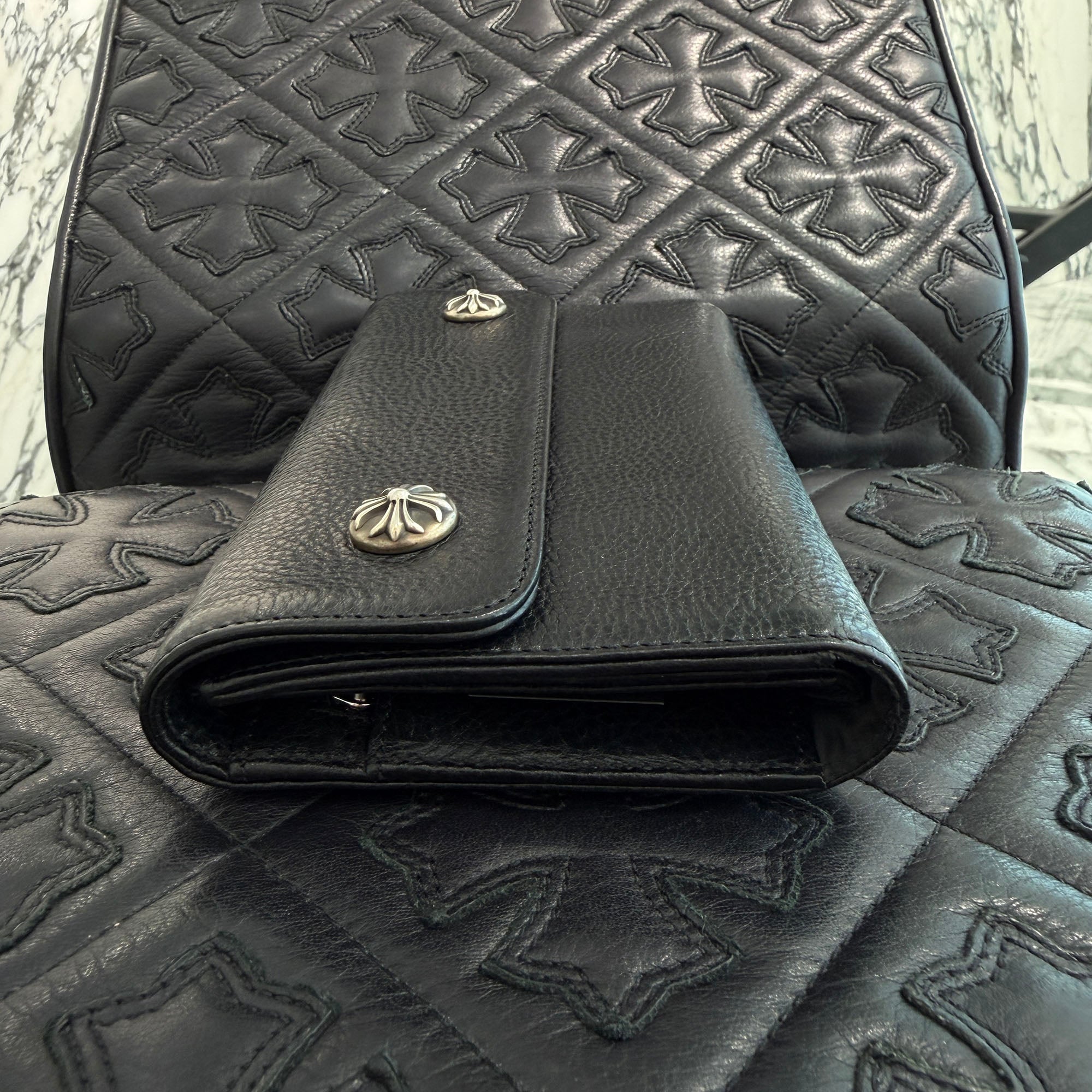CHROME HEARTS Wave Cross Ball Wallet クロムハーツ ウェーブクロスボール ウォレット
