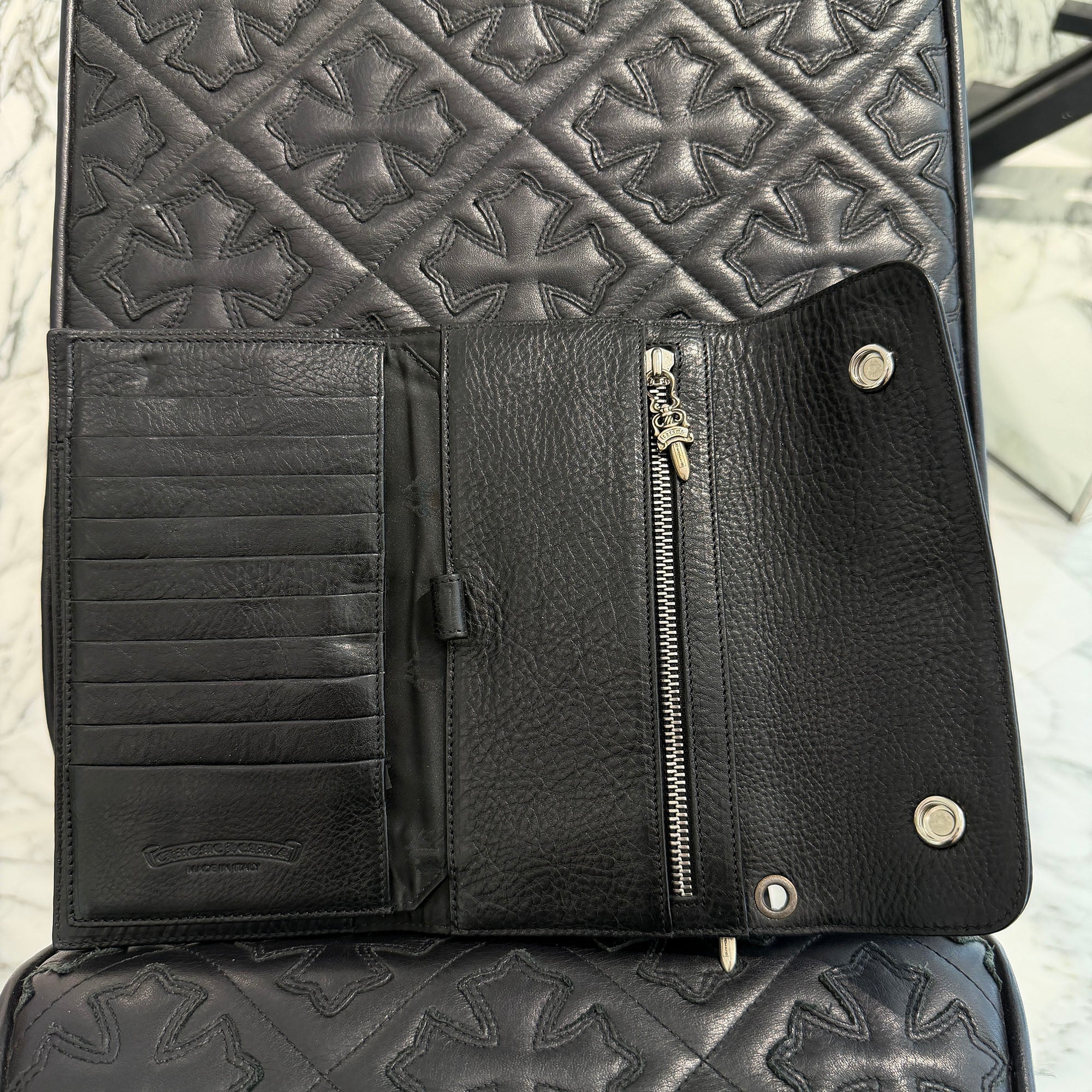 CHROME HEARTS Wave Cross Ball Wallet クロムハーツ ウェーブクロスボール ウォレット