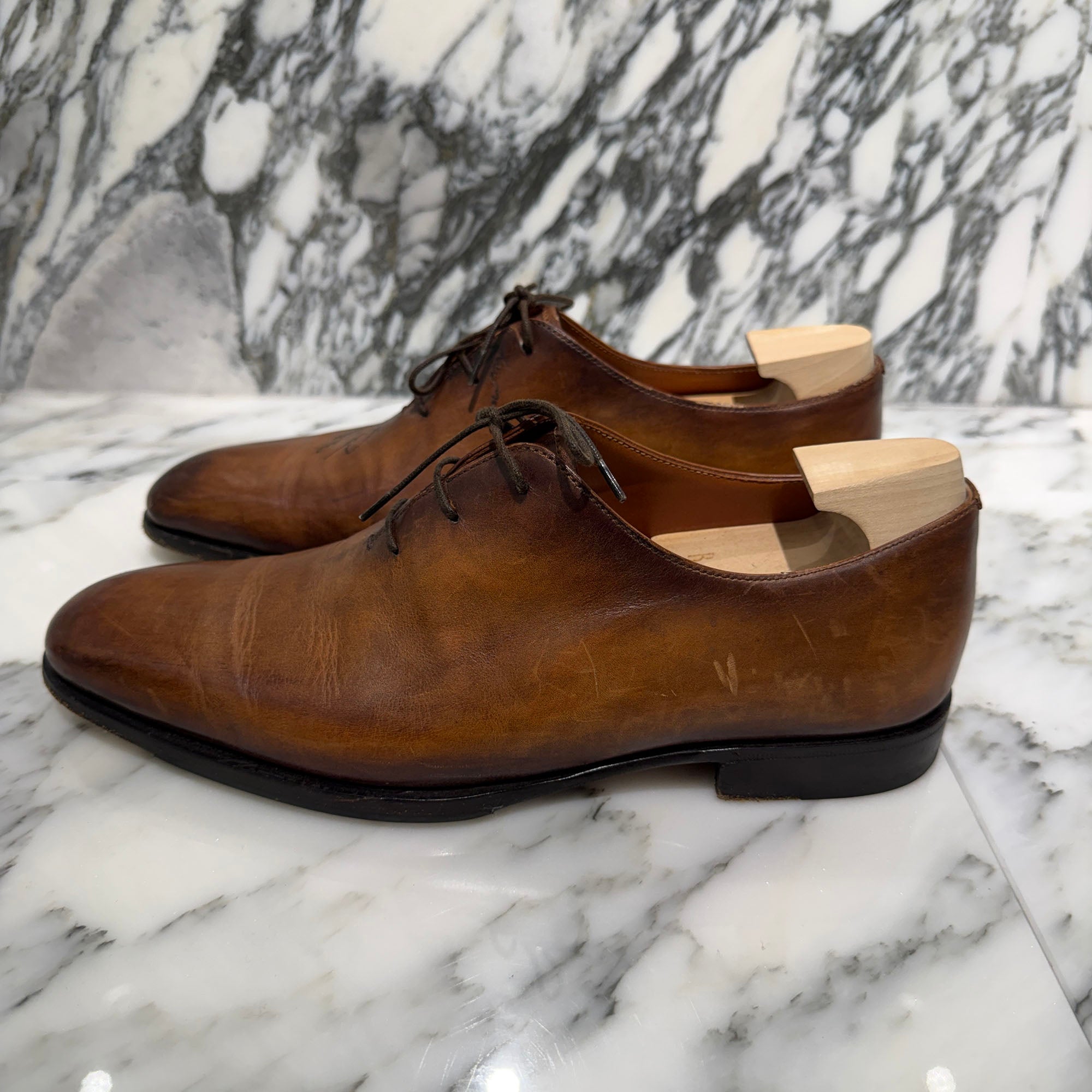 Berluti Galet Oxford Leather Lace Up Shoes Size 6 1/2(JP25.5) ベルルッティ ガレ オックスフォード レザー レースアップシューズ サイズ6 1/2(JP25.5)