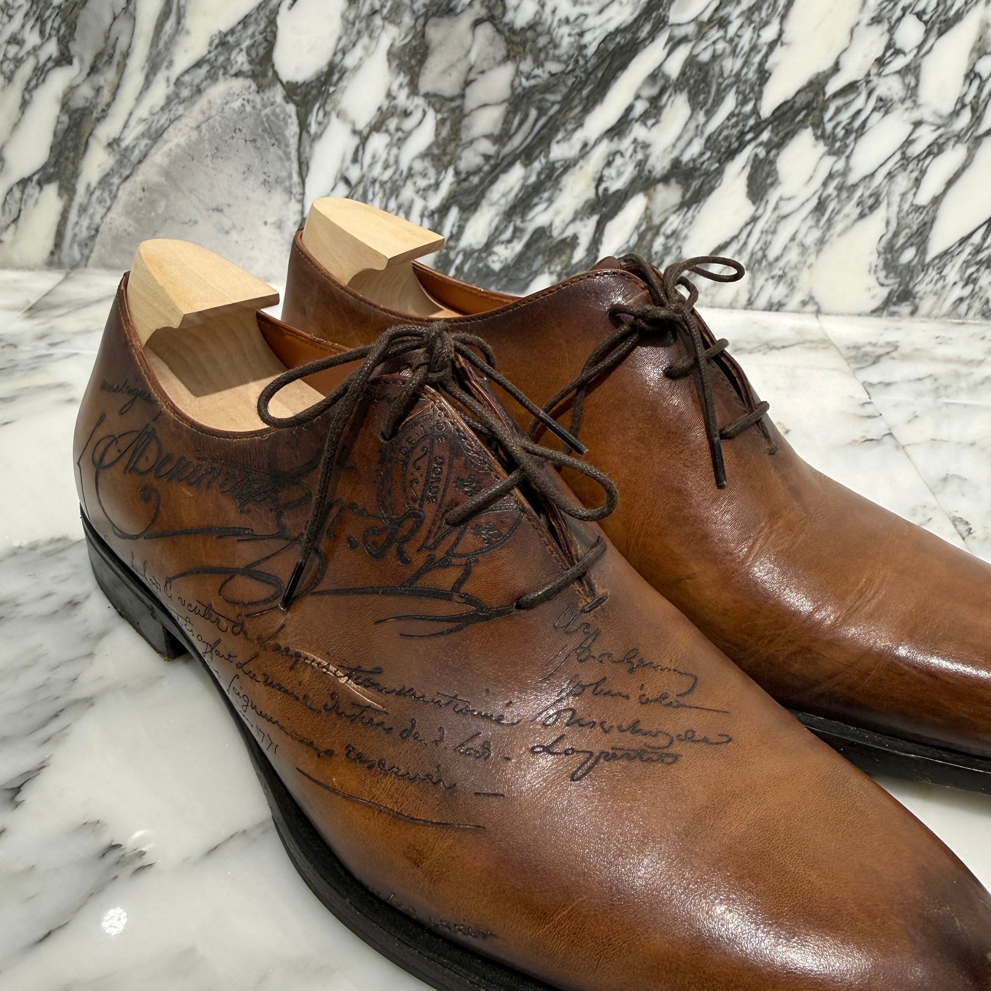 Berluti Galet Oxford Leather Lace Up Shoes Size 6 1/2(JP25.5) ベルルッティ ガレ オックスフォード レザー レースアップシューズ サイズ6 1/2(JP25.5)