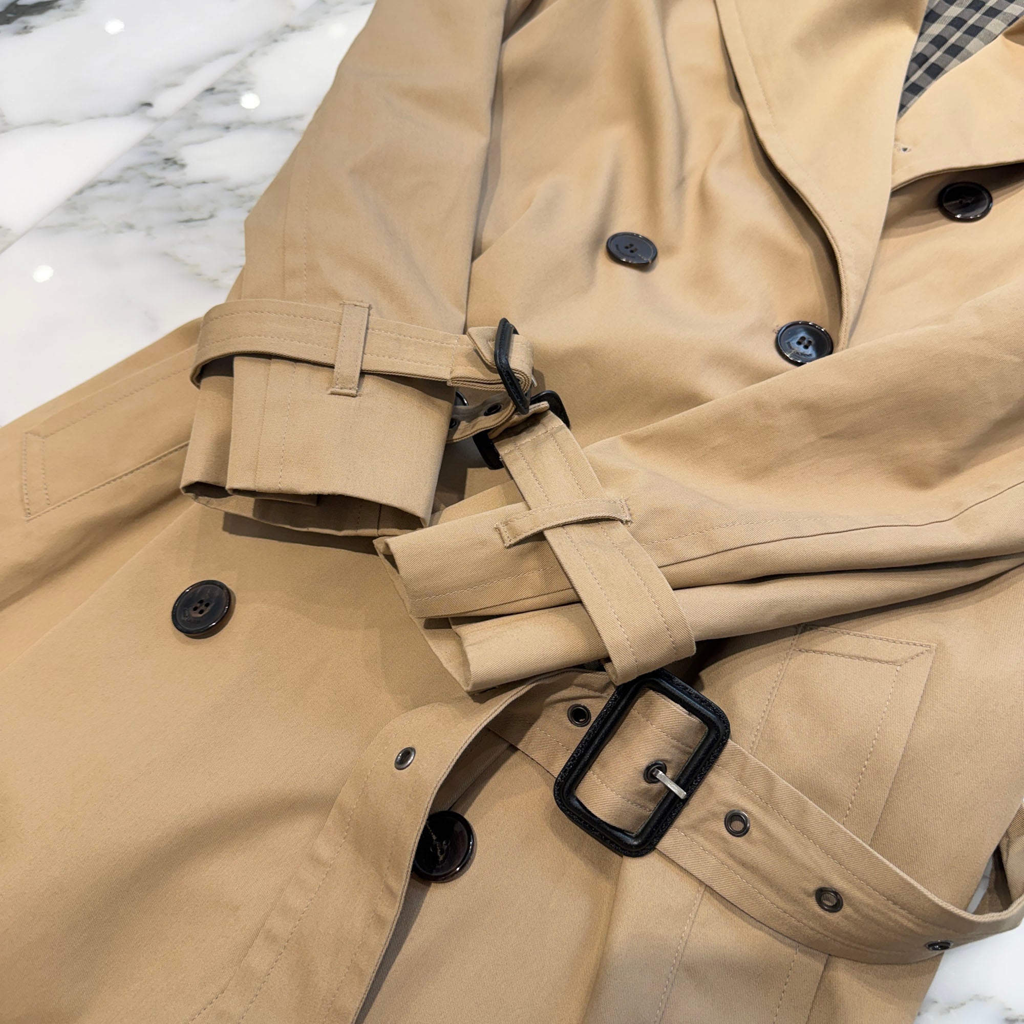 SAINT LAURENT PARIS 2024AW Gabardine Trench Coat M07U 337872 Y039W 9772 Size 46 サンローランパリ ギャバジン トレンチコート サイズ46