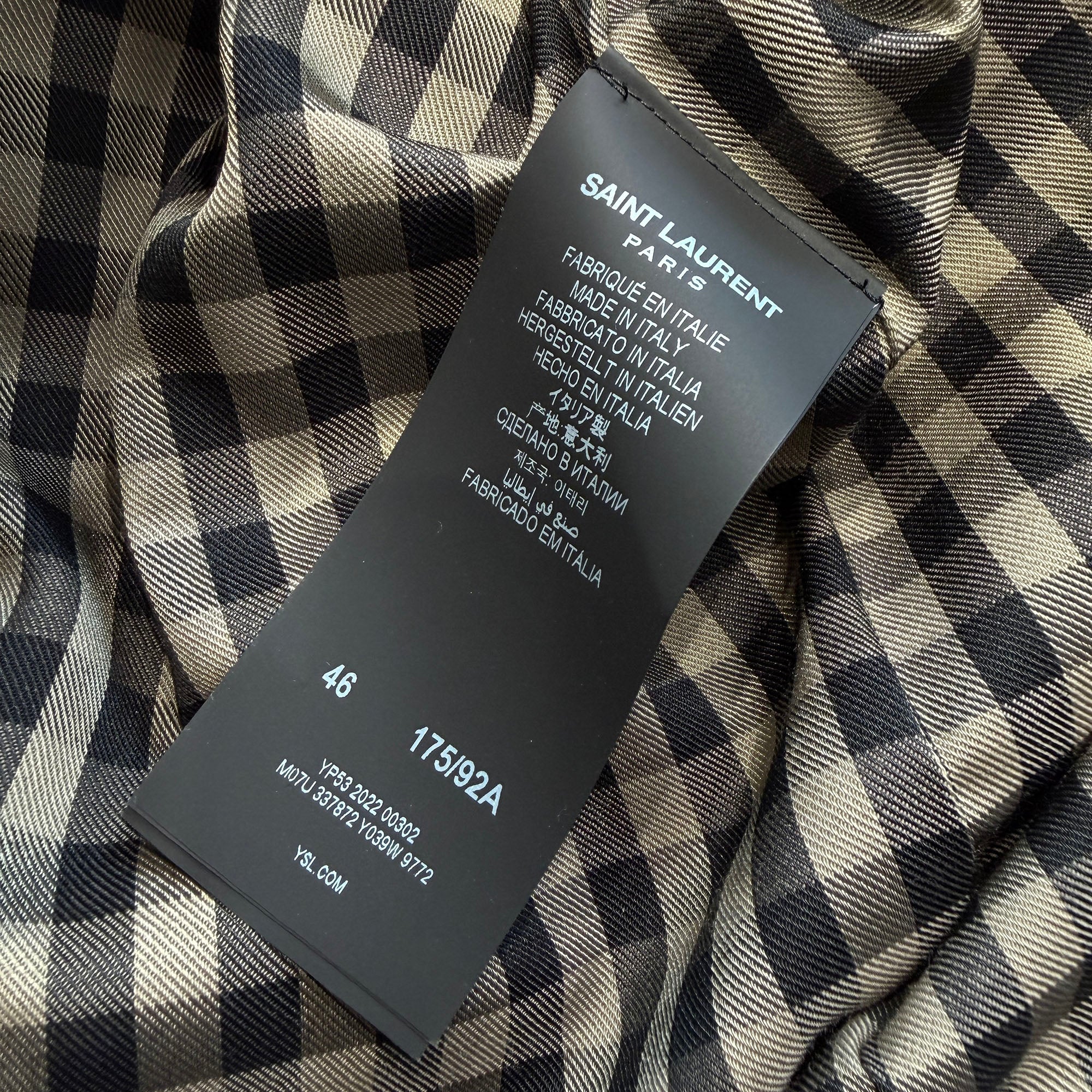 SAINT LAURENT PARIS 2024AW Gabardine Trench Coat M07U 337872 Y039W 9772 Size 46 サンローランパリ ギャバジン トレンチコート サイズ46