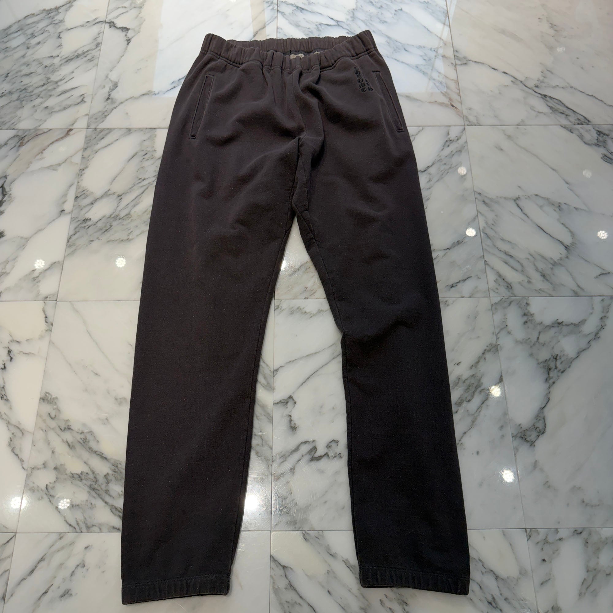 CHROME HEARTS Y NOT Vertical Logo Embroidery Sweat Long Pants Size L クロムハーツ ワイノット ヴァーティカルロゴ 刺繍 スウェットロングパンツ サイズL