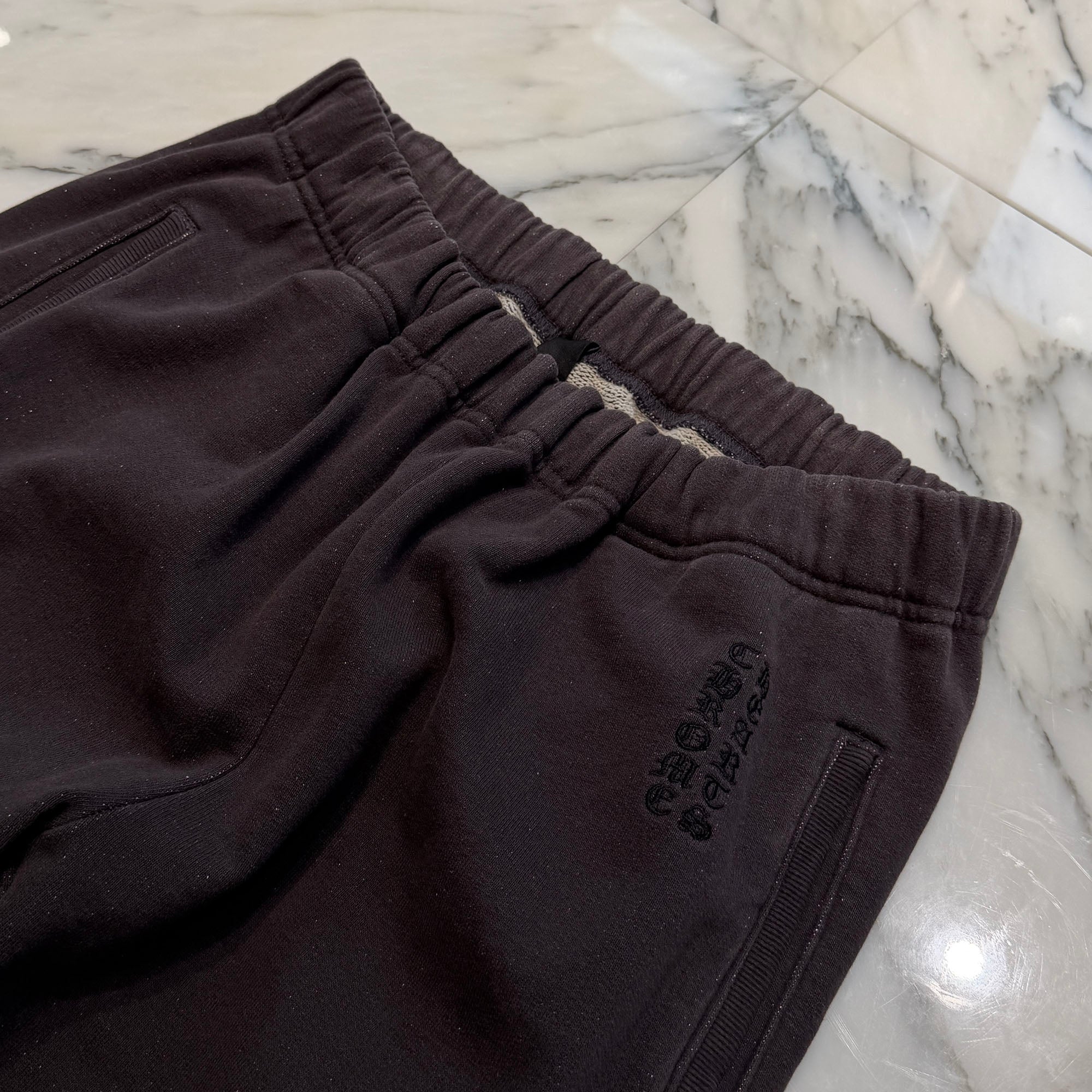 CHROME HEARTS Y NOT Vertical Logo Embroidery Sweat Long Pants Size L クロムハーツ ワイノット ヴァーティカルロゴ 刺繍 スウェットロングパンツ サイズL