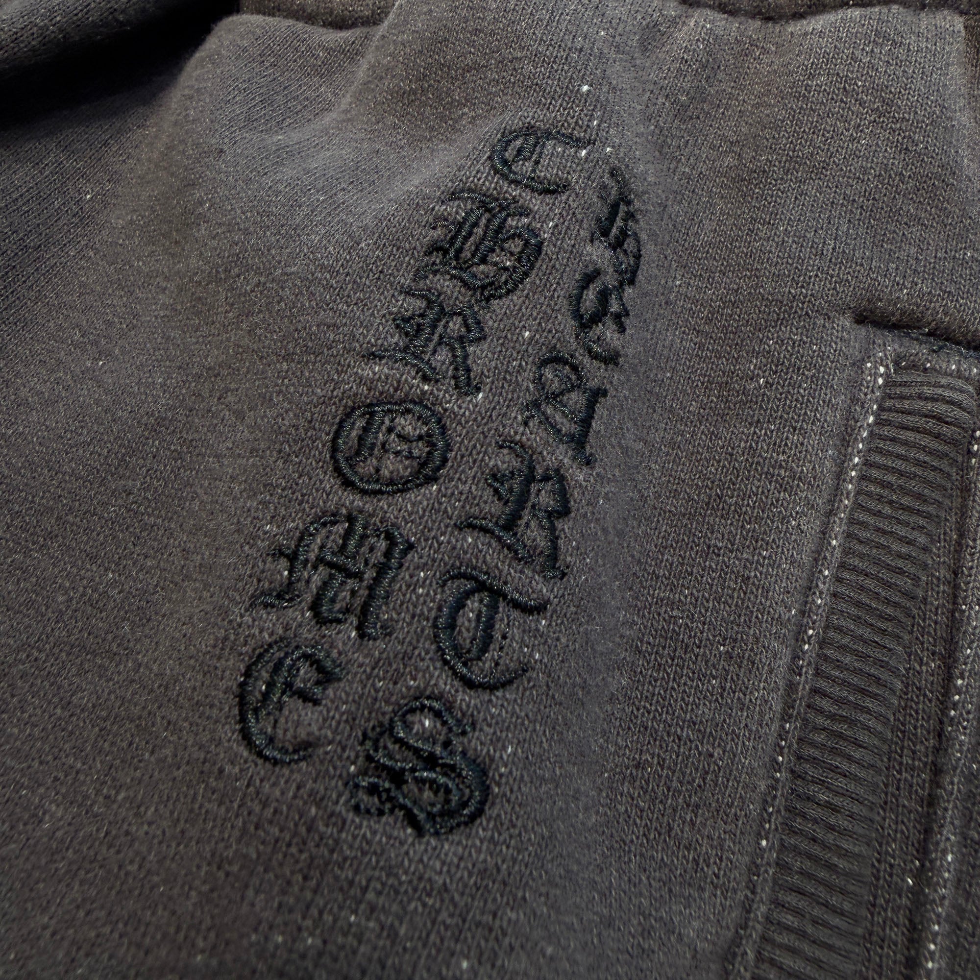 CHROME HEARTS Y NOT Vertical Logo Embroidery Sweat Long Pants Size L クロムハーツ ワイノット ヴァーティカルロゴ 刺繍 スウェットロングパンツ サイズL