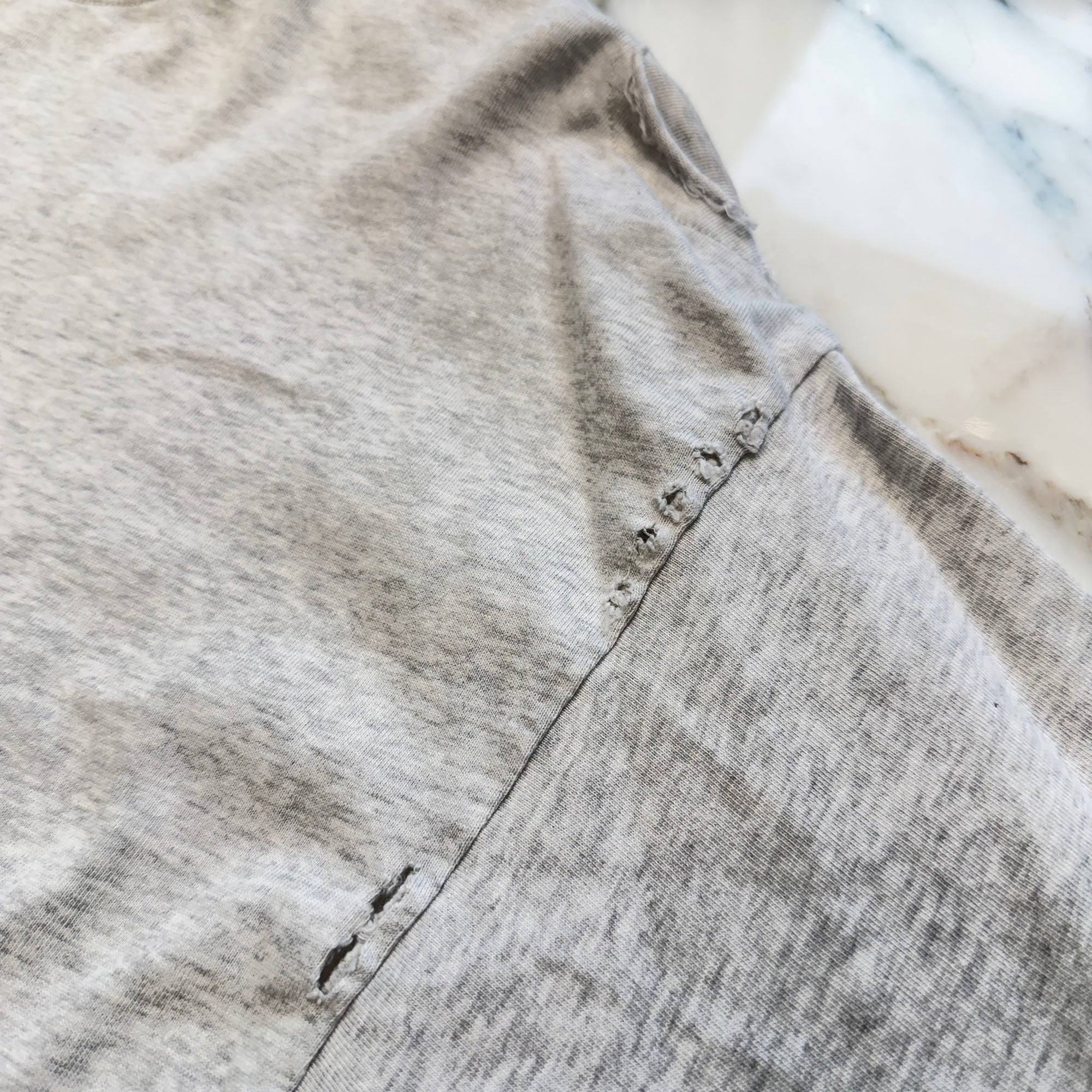 BALENCIAGA 2022SS Destroy Repaired Oversized Tee 704056 TMVA5 Size L バレンシアガ デストロイリペア オーバーサイズTシャツ サイズL