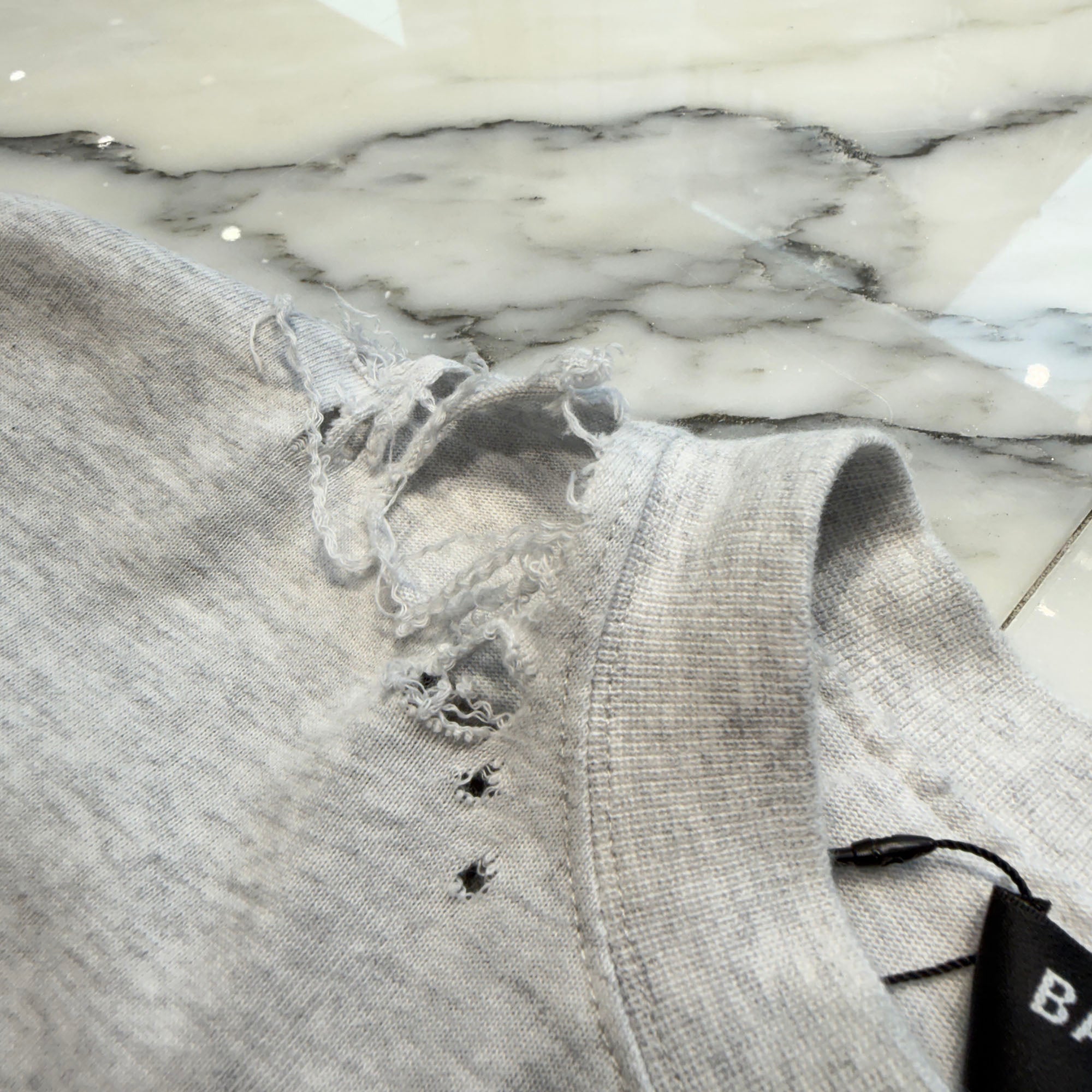 BALENCIAGA 2022SS Destroy Repaired Oversized Tee 704056 TMVA5 Size L バレンシアガ デストロイリペア オーバーサイズTシャツ サイズL