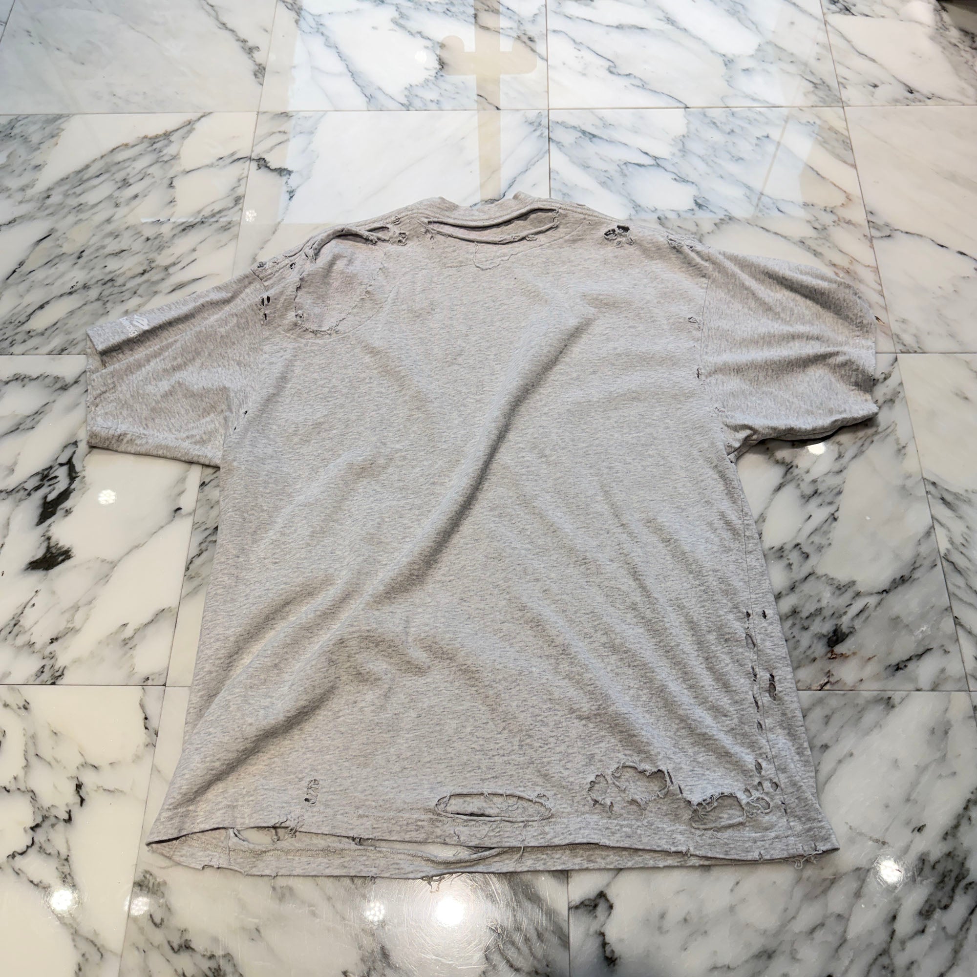 BALENCIAGA 2022SS Destroy Repaired Oversized Tee 704056 TMVA5 Size L バレンシアガ デストロイリペア オーバーサイズTシャツ サイズL