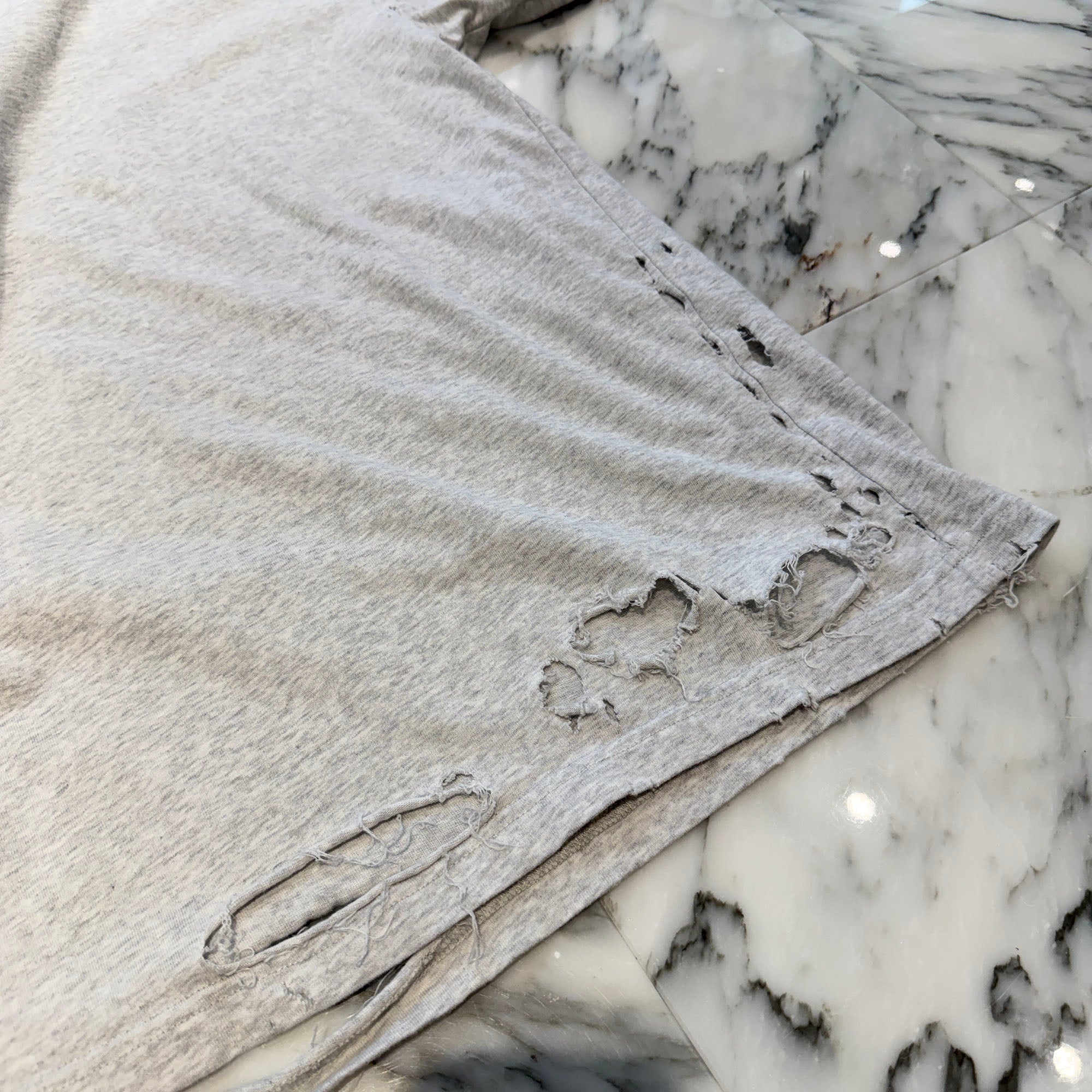 BALENCIAGA 2022SS Destroy Repaired Oversized Tee 704056 TMVA5 Size L バレンシアガ デストロイリペア オーバーサイズTシャツ サイズL