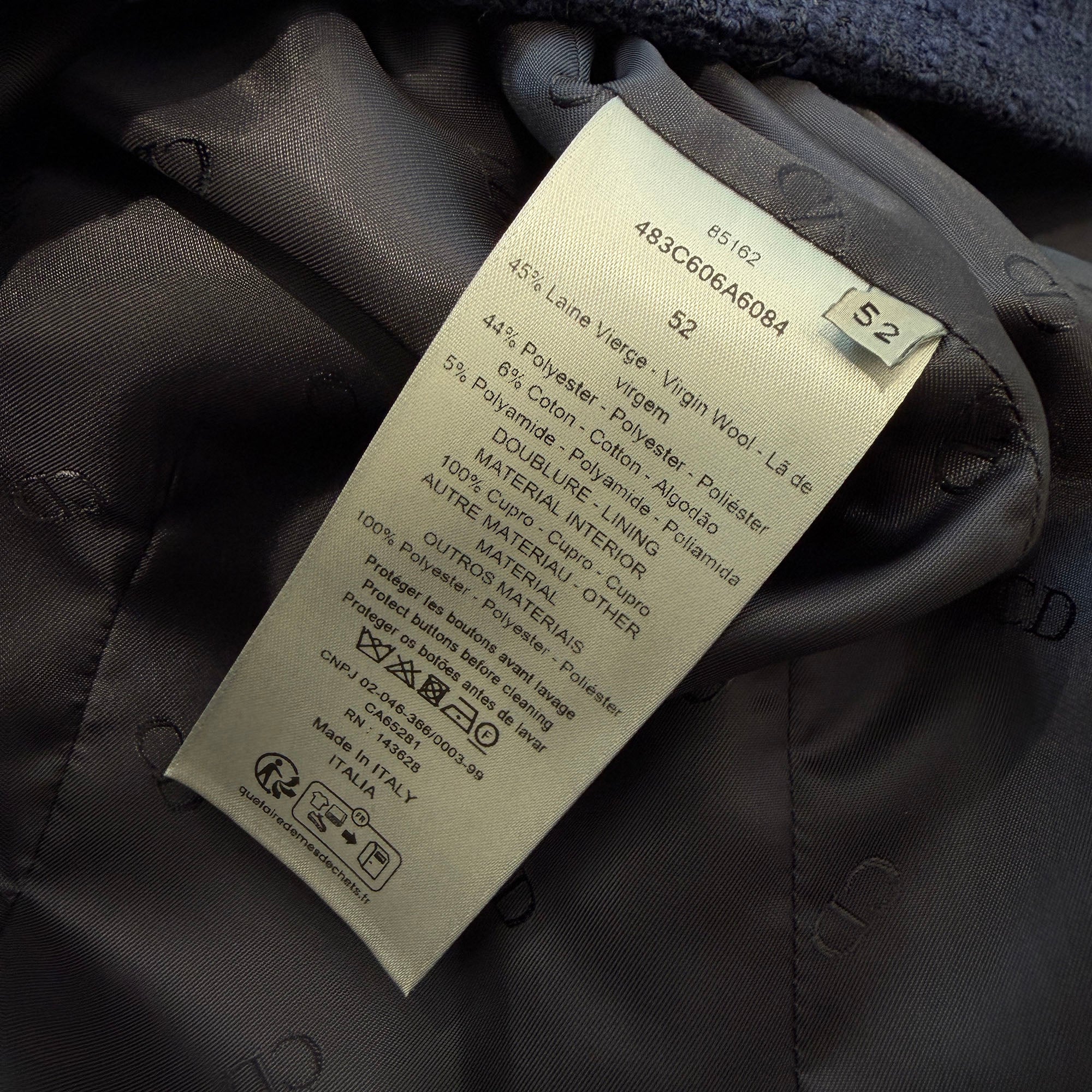 DIOR 2021SS Loose Fit Wool Blend Tweed Shirt 483C606A6084 Size 52 ディオール ルーズフィット ウールブレンド ツイードシャツ サイズ52