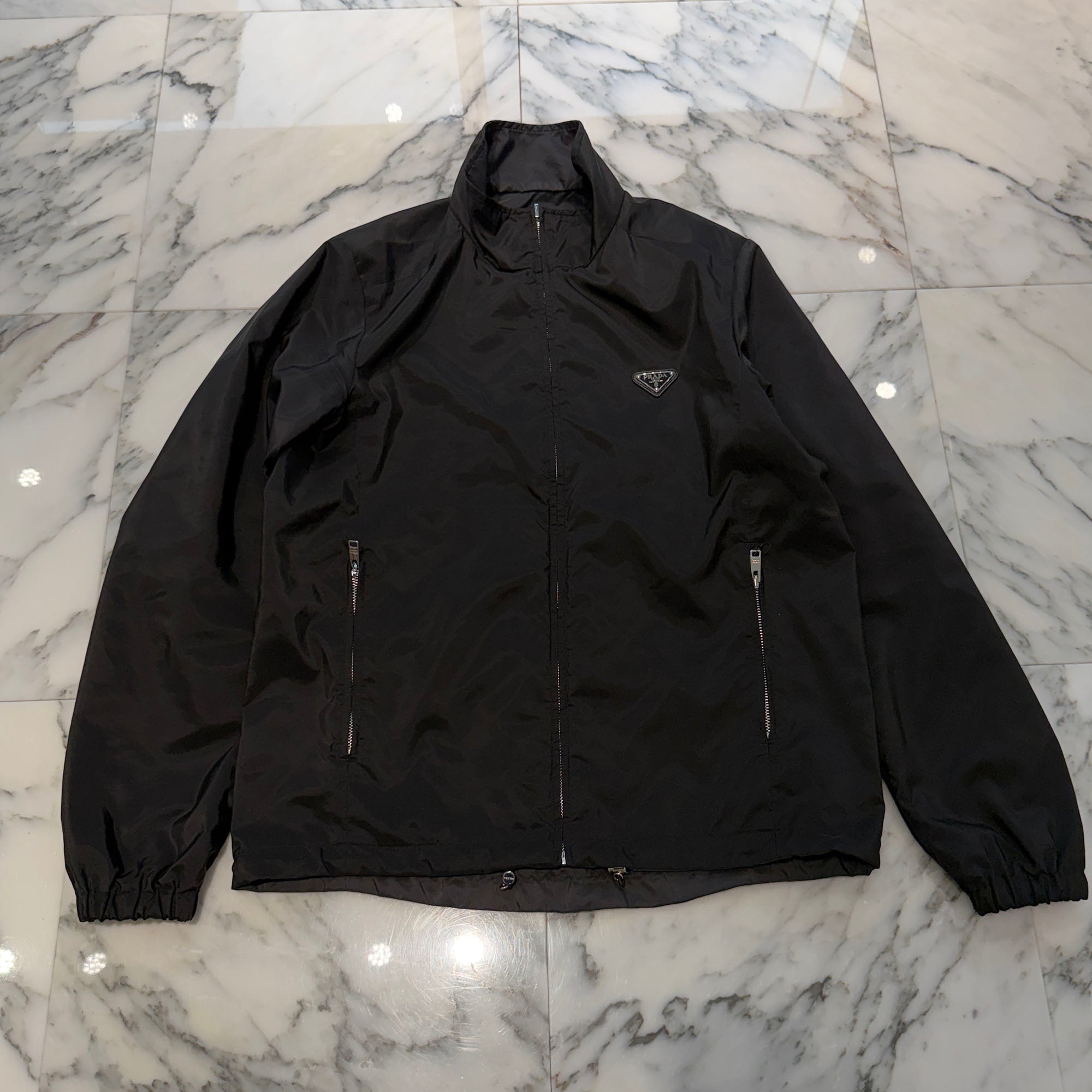 PRADA 2023AW Triangle Logo Plate Reversible Zip Up Jacket SGH057 RWM0 Size 52 プラダ トライアングルロゴプレート リバーシブル ジップアップ ジャケット サイズ52