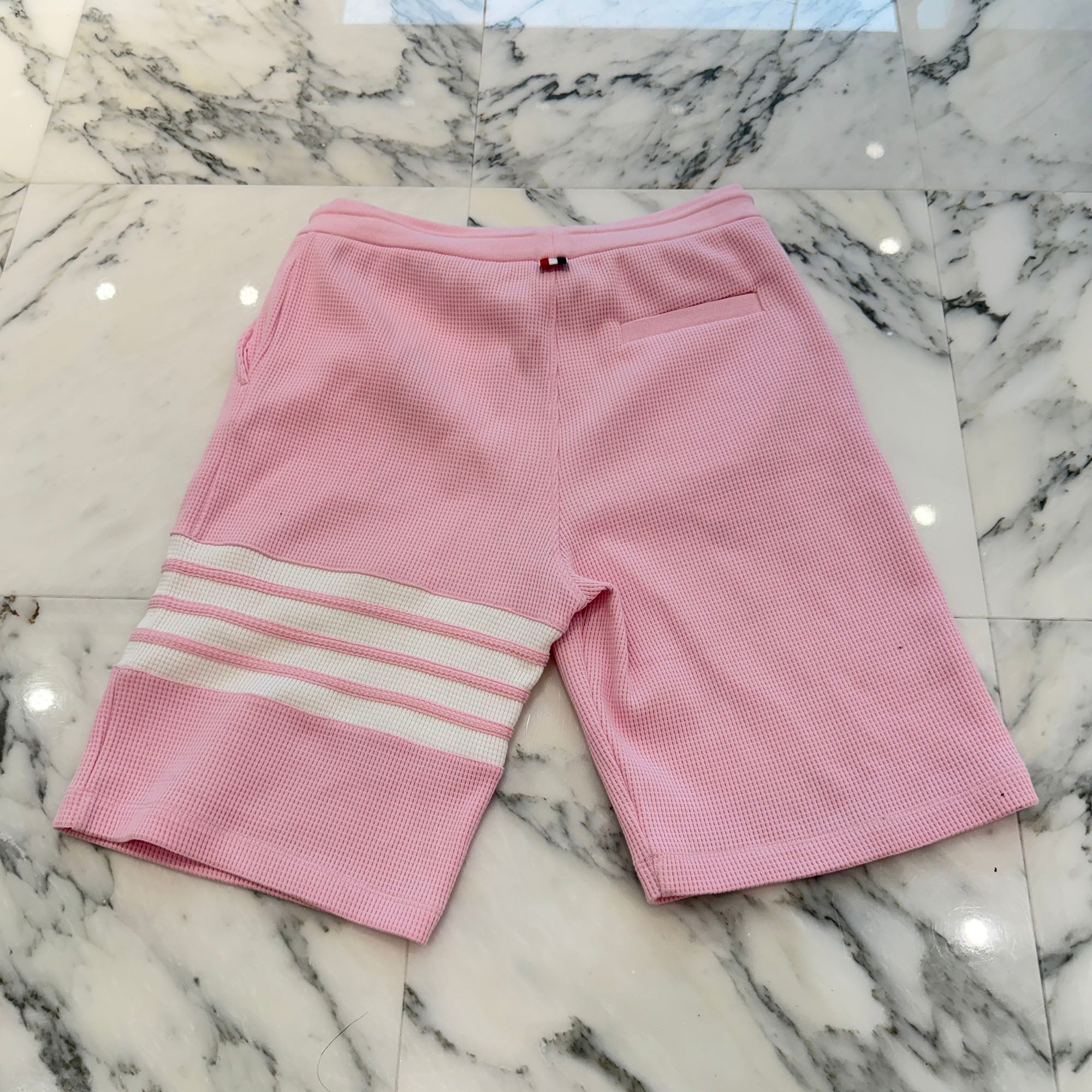 THOM BROWNE 2022SS 4BAR Waffle Sweat Shorts MJQ083A-06452-680 Size 2 トムブラウン 4BAR ワッフル スウェットショーツ サイズ2