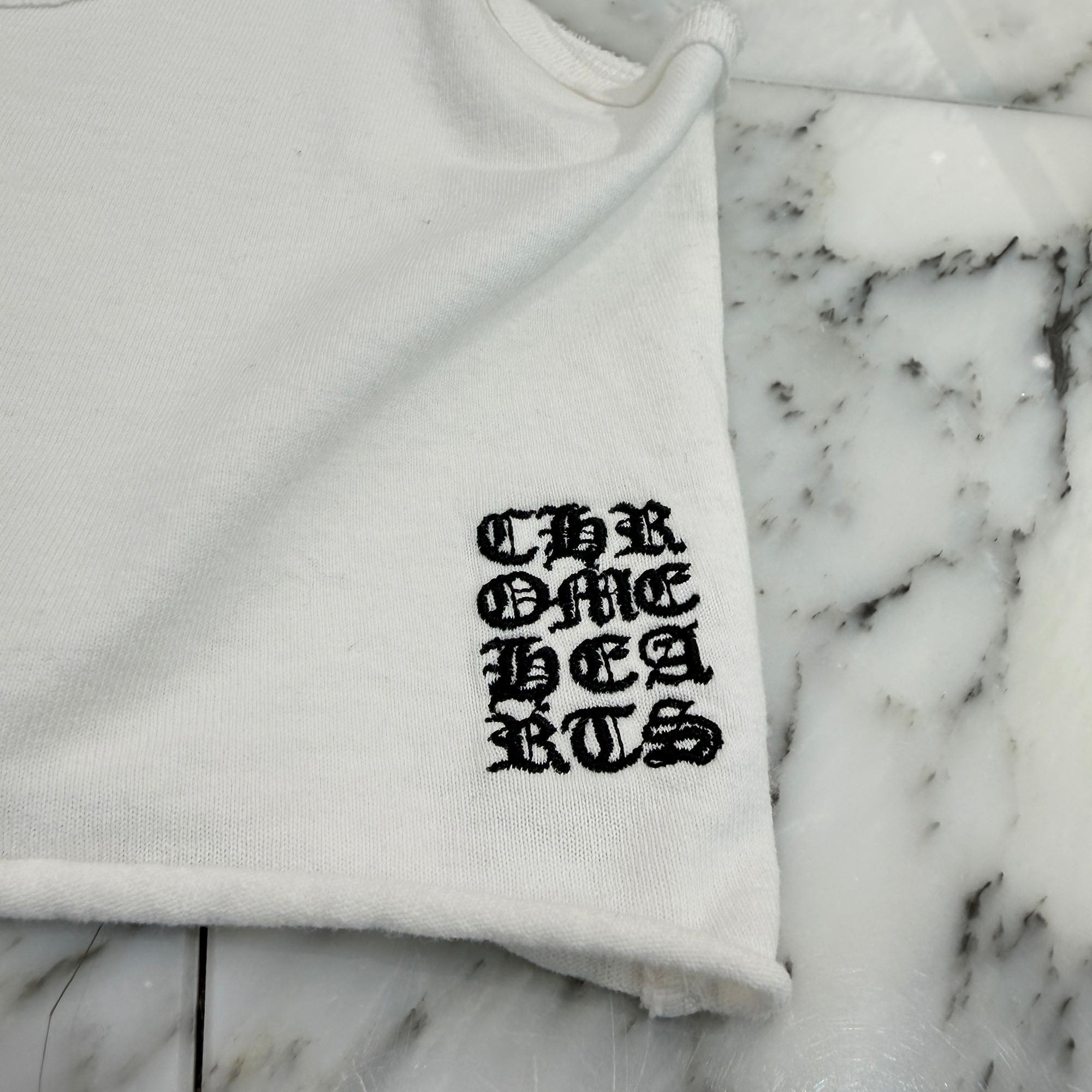 CHROME HEARTS Y NOT Vertical Logo Cross Embroidery Camisole Size M クロムハーツ ワイノット バーティカルロゴ クロス刺繍 キャミソール サイズM