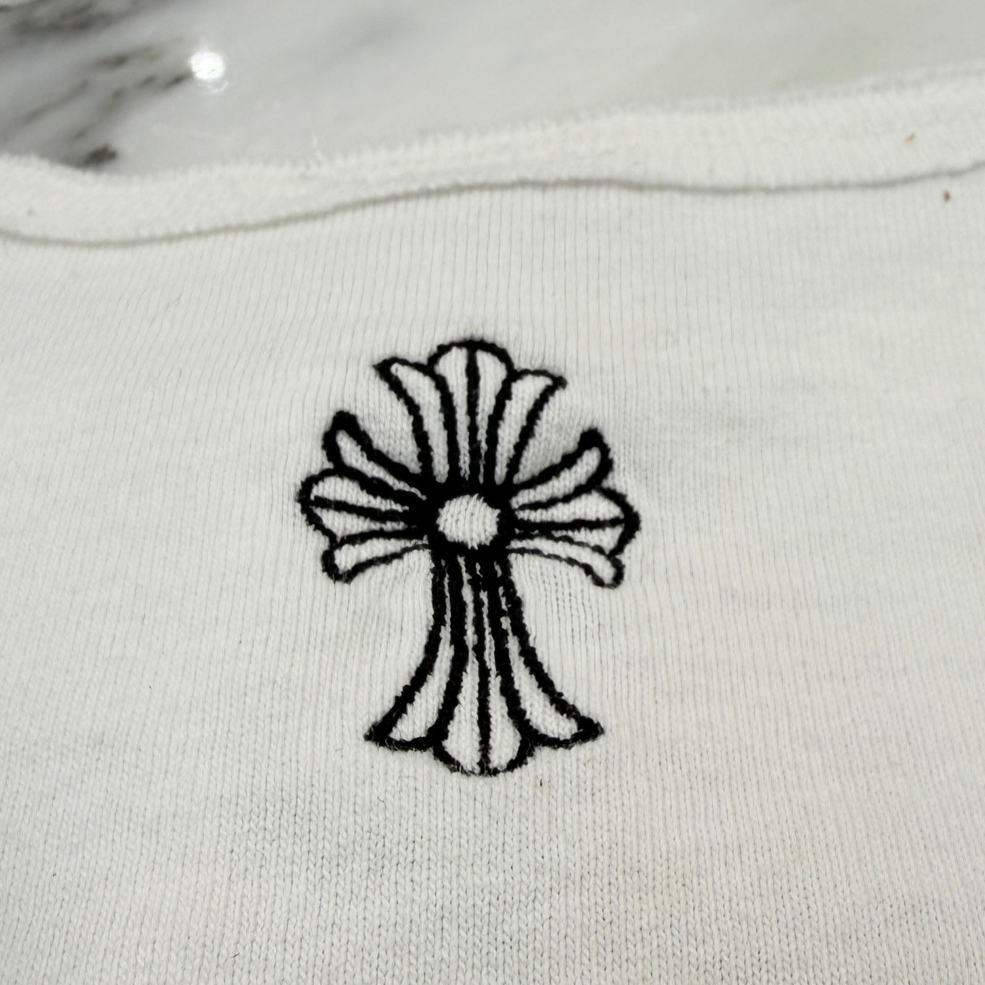 CHROME HEARTS Y NOT Vertical Logo Cross Embroidery Camisole Size M クロムハーツ ワイノット バーティカルロゴ クロス刺繍 キャミソール サイズM
