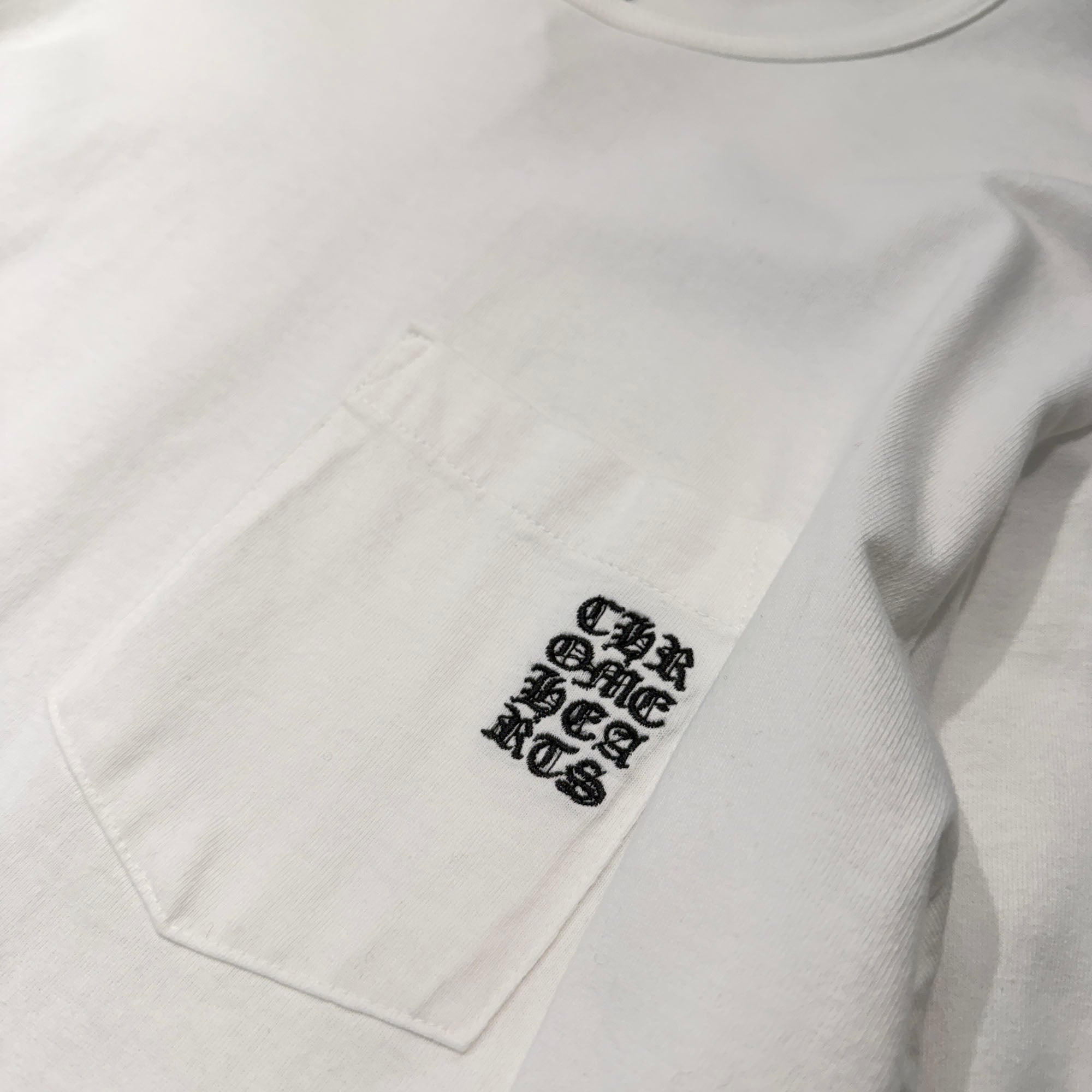 CHROME HEARTS Y NOT Vertical Logo Embroidery Long Sleeve Tee Size L クロムハーツ ワイノット ヴァーティカルロゴ刺繍 ロングスリーブTシャツ サイズL