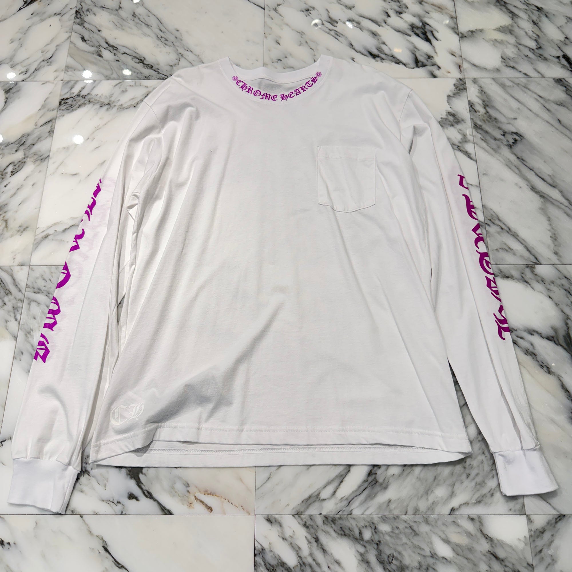 CHROME HEARTS Neck Logo Long Sleeve Tee Size XL クロムハーツ ネックロゴ ロングスリーブTシャツ サイズXL
