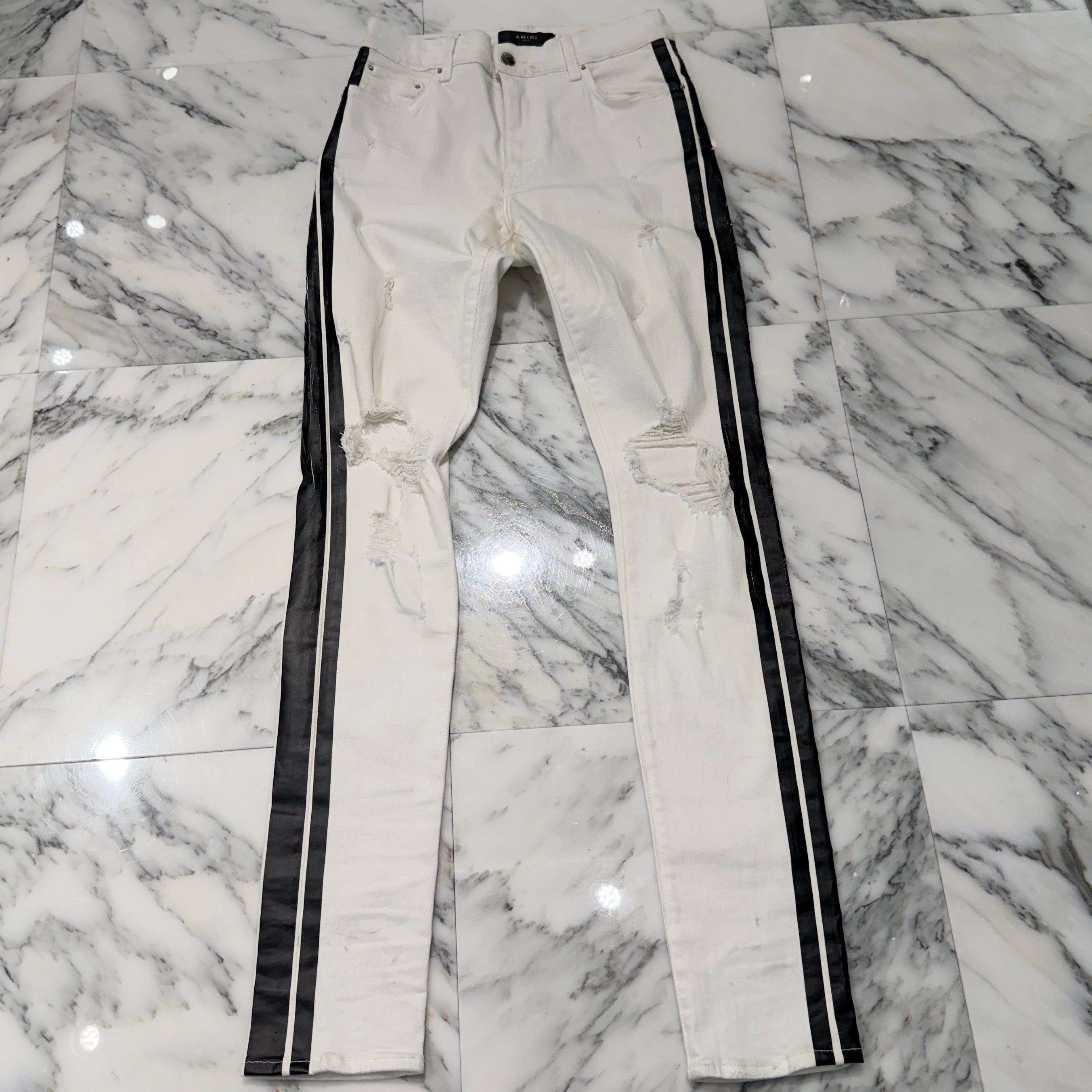 AMIRI Side Line Damaged Skinny Denim Pants Size 30 アミリ サイドライン ダメージ スキニー デニムパンツ サイズ30