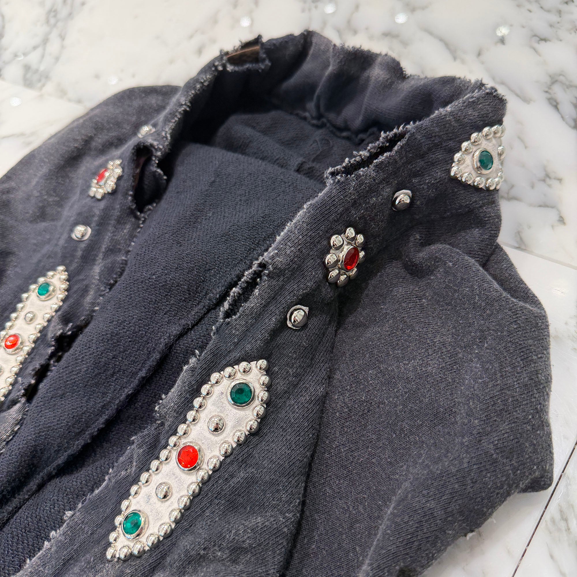 KAPITAL Thriller Distressed Devil Studs Zip Up Hoodie K2503L C053 Size ONE SIZE キャピタル スリラー ディストレスト デビル スタッズ ジップアップフーディ サイズONE SIZE