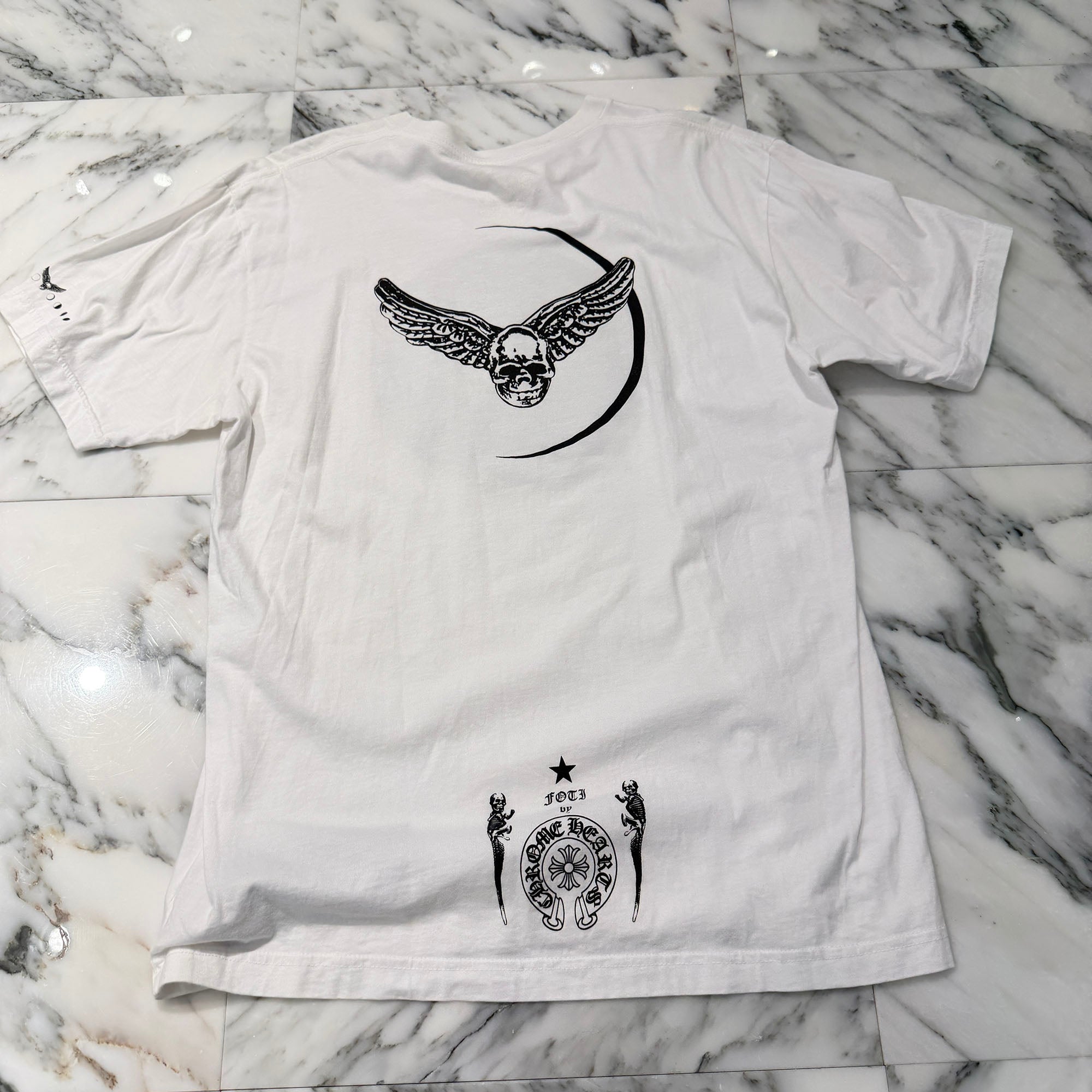 CHROME HEARTS FOTI Wing Crescent Moon Tee Size L クロムハーツ フォティ ウイング クレセントムーン Tシャツ サイズL