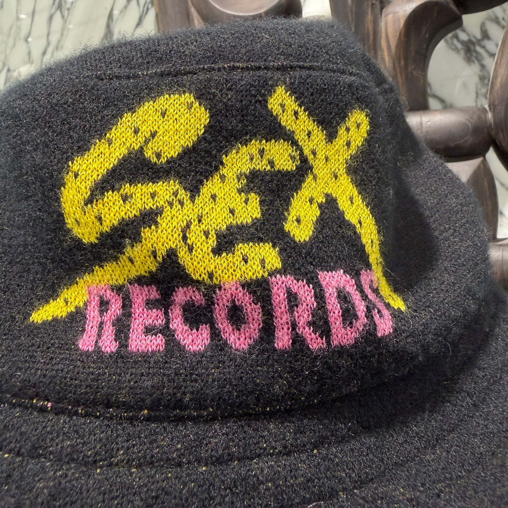 CHROME HEARTS×MATTY BOY Sex Records Cashmere Bucket Hat Size M(58.5cm) クロムハーツ×マッティボーイ セックスレコードカシミヤバケットハット サイズM(58.5cm)