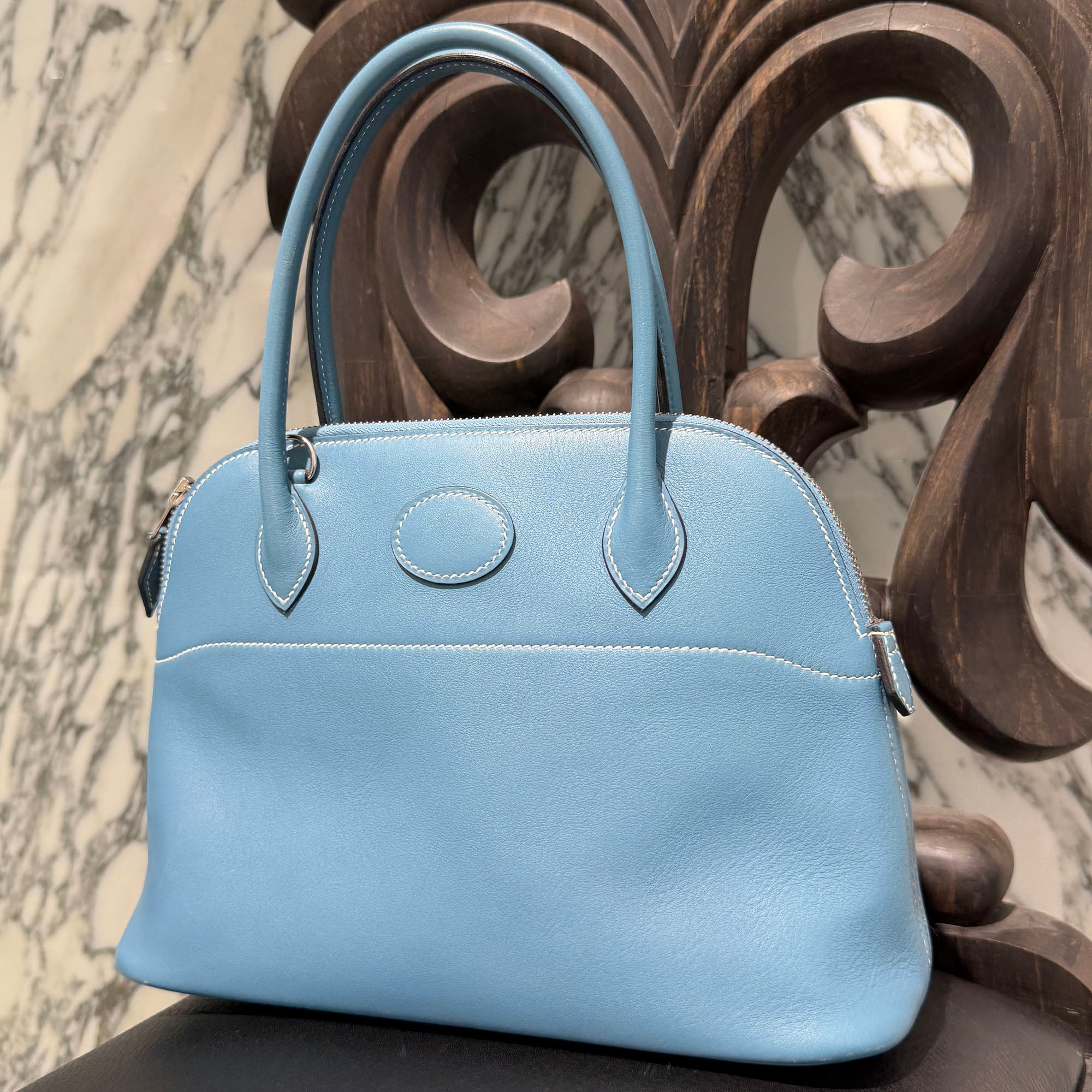 HERMES Bolide 27 "Bleu Jean" Leather Bag □J刻印 エルメス ボリード 27 "ブルージーン" レザーバッグ □J刻印