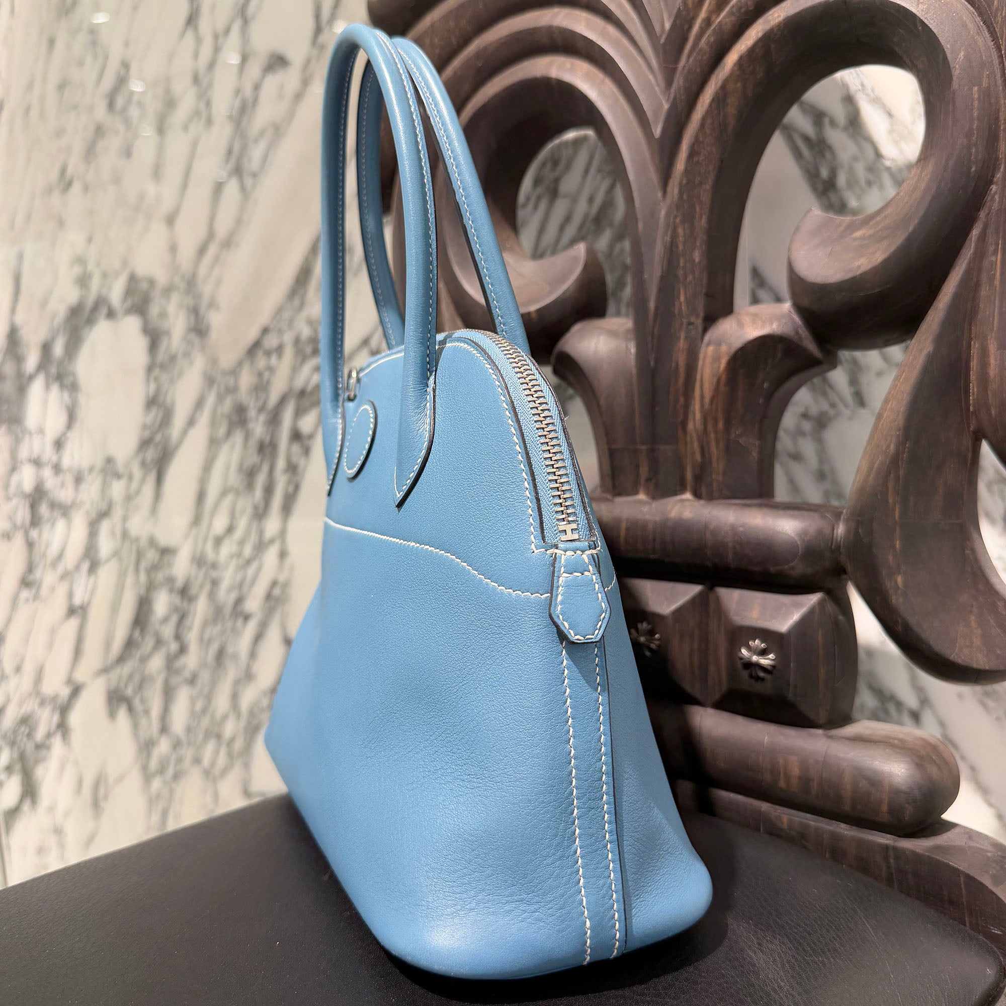 HERMES Bolide 27 "Bleu Jean" Leather Bag □J刻印 エルメス ボリード 27 "ブルージーン" レザーバッグ □J刻印