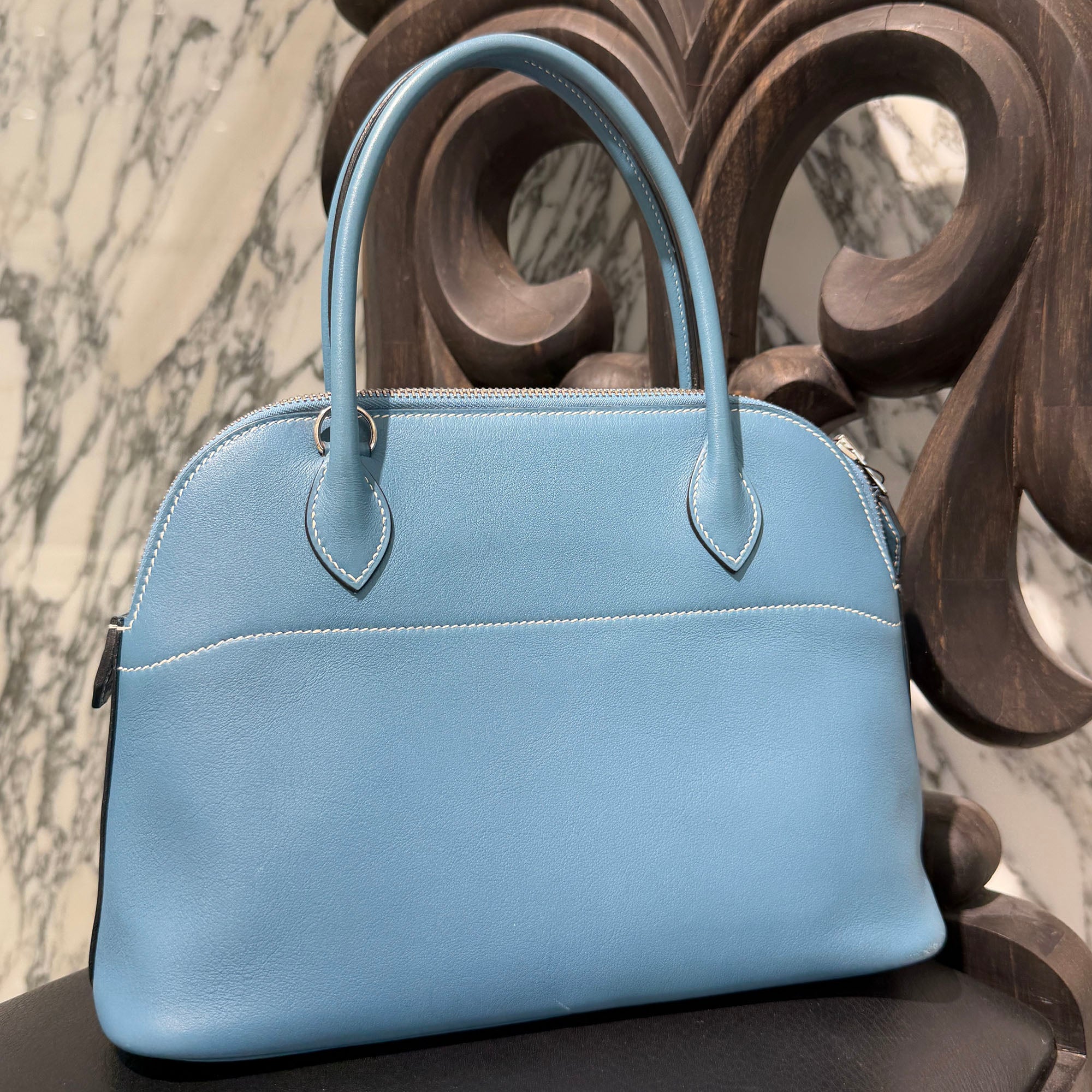 HERMES Bolide 27 "Bleu Jean" Leather Bag □J刻印 エルメス ボリード 27 "ブルージーン" レザーバッグ □J刻印