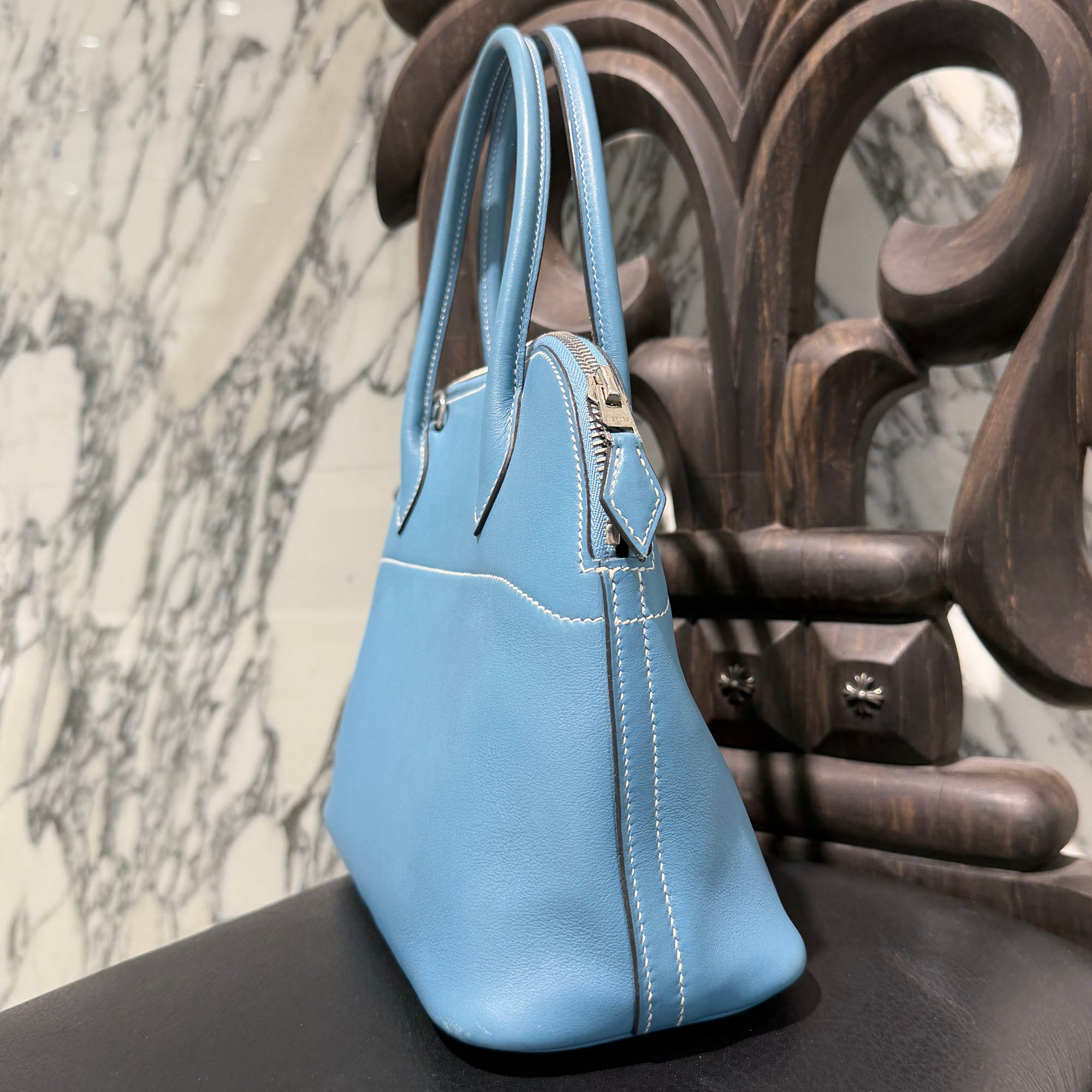 HERMES Bolide 27 "Bleu Jean" Leather Bag □J刻印 エルメス ボリード 27 "ブルージーン" レザーバッグ □J刻印