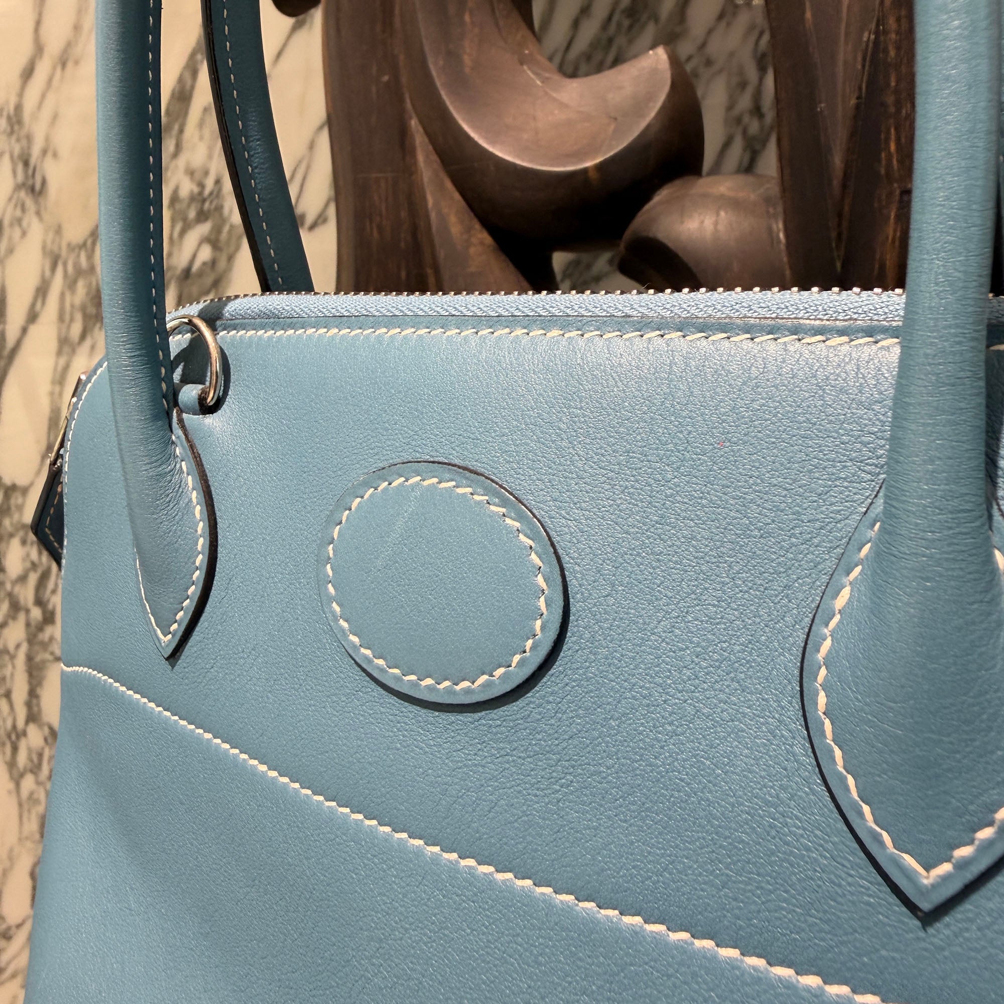 HERMES Bolide 27 "Bleu Jean" Leather Bag □J刻印 エルメス ボリード 27 "ブルージーン" レザーバッグ □J刻印