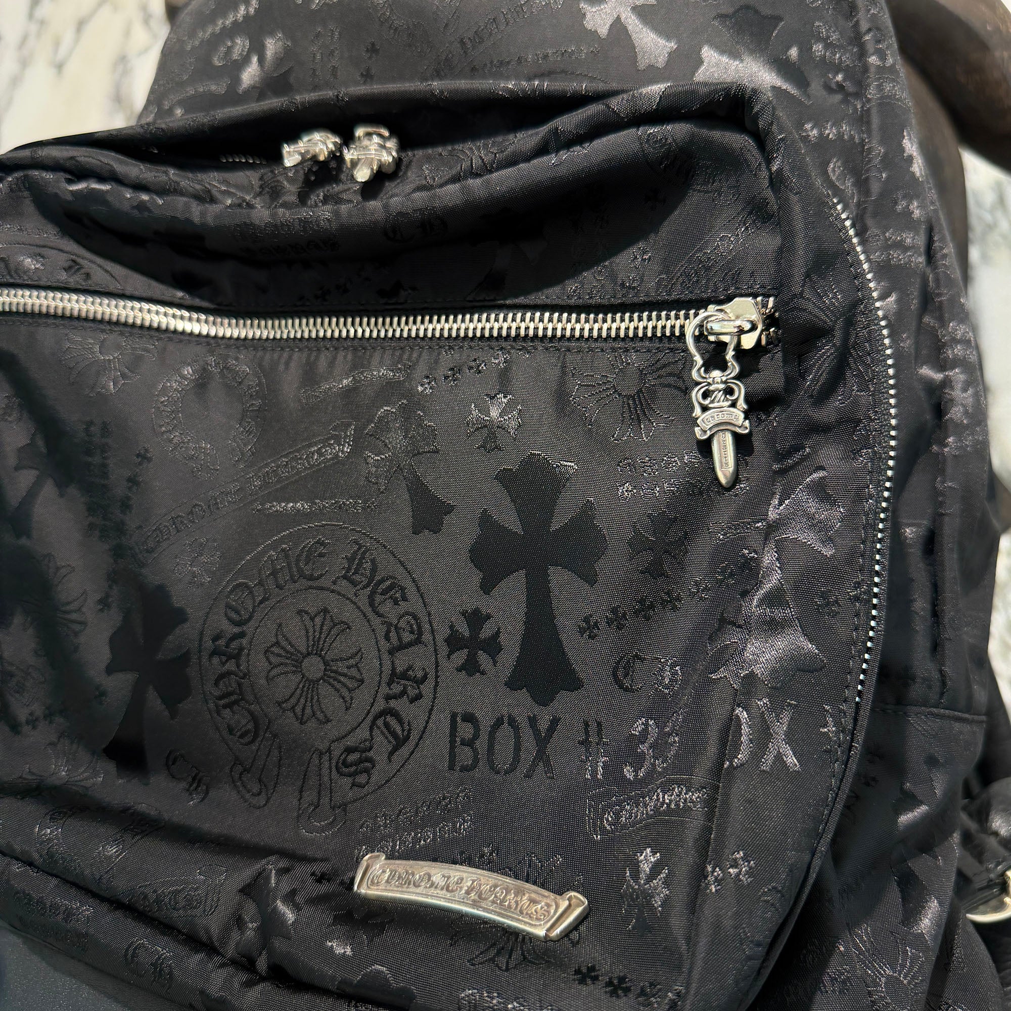 CHROME HEARTS 7th Grade Nylon Multi Logo Stencil Backpack クロムハーツ セブンスグレード ナイロン マルチ ロゴ ステンシル バックパック