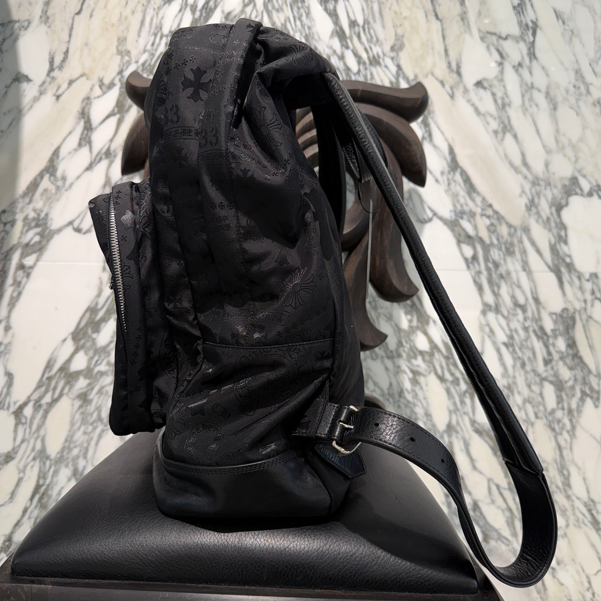 CHROME HEARTS 7th Grade Nylon Multi Logo Stencil Backpack クロム