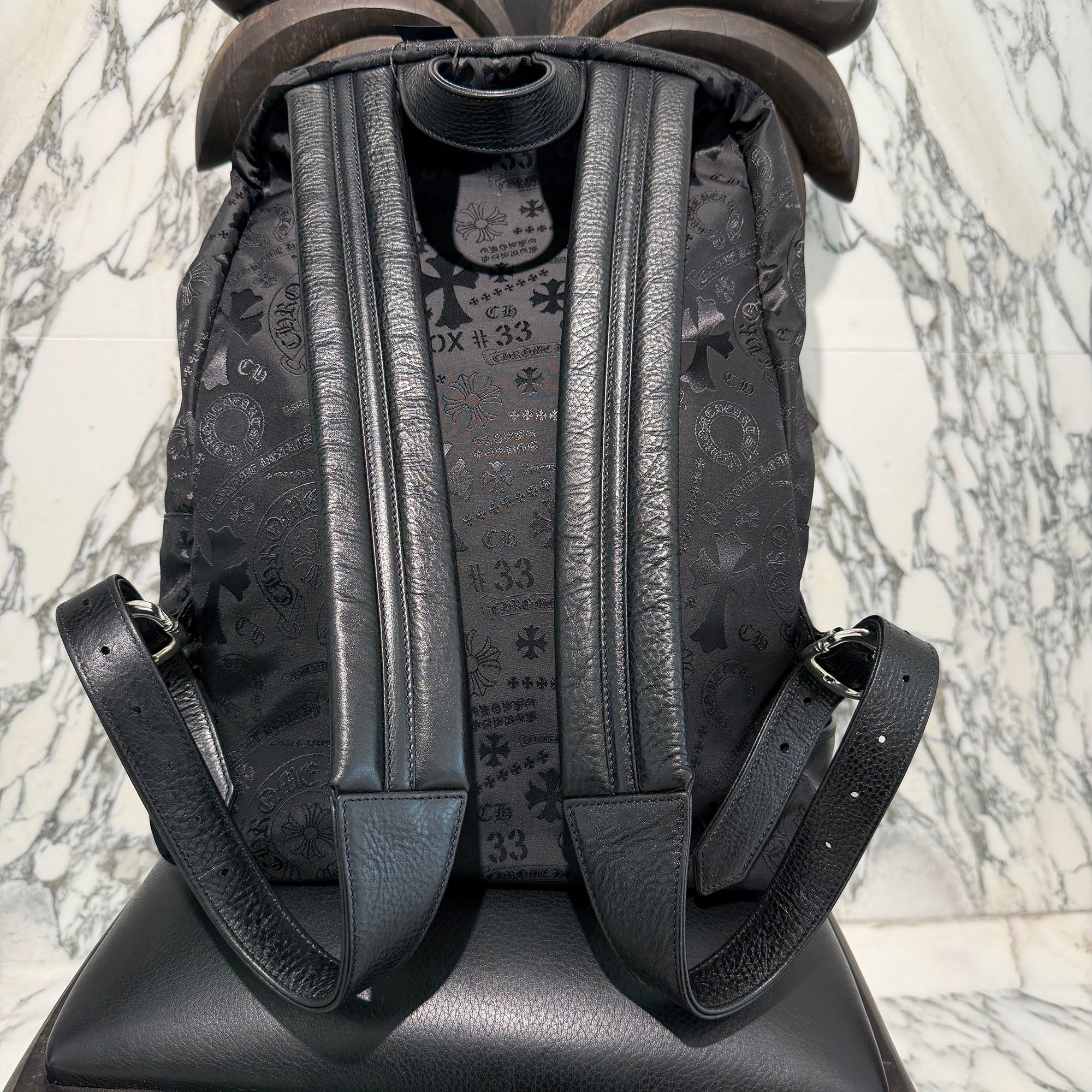 CHROME HEARTS 7th Grade Nylon Multi Logo Stencil Backpack クロム
