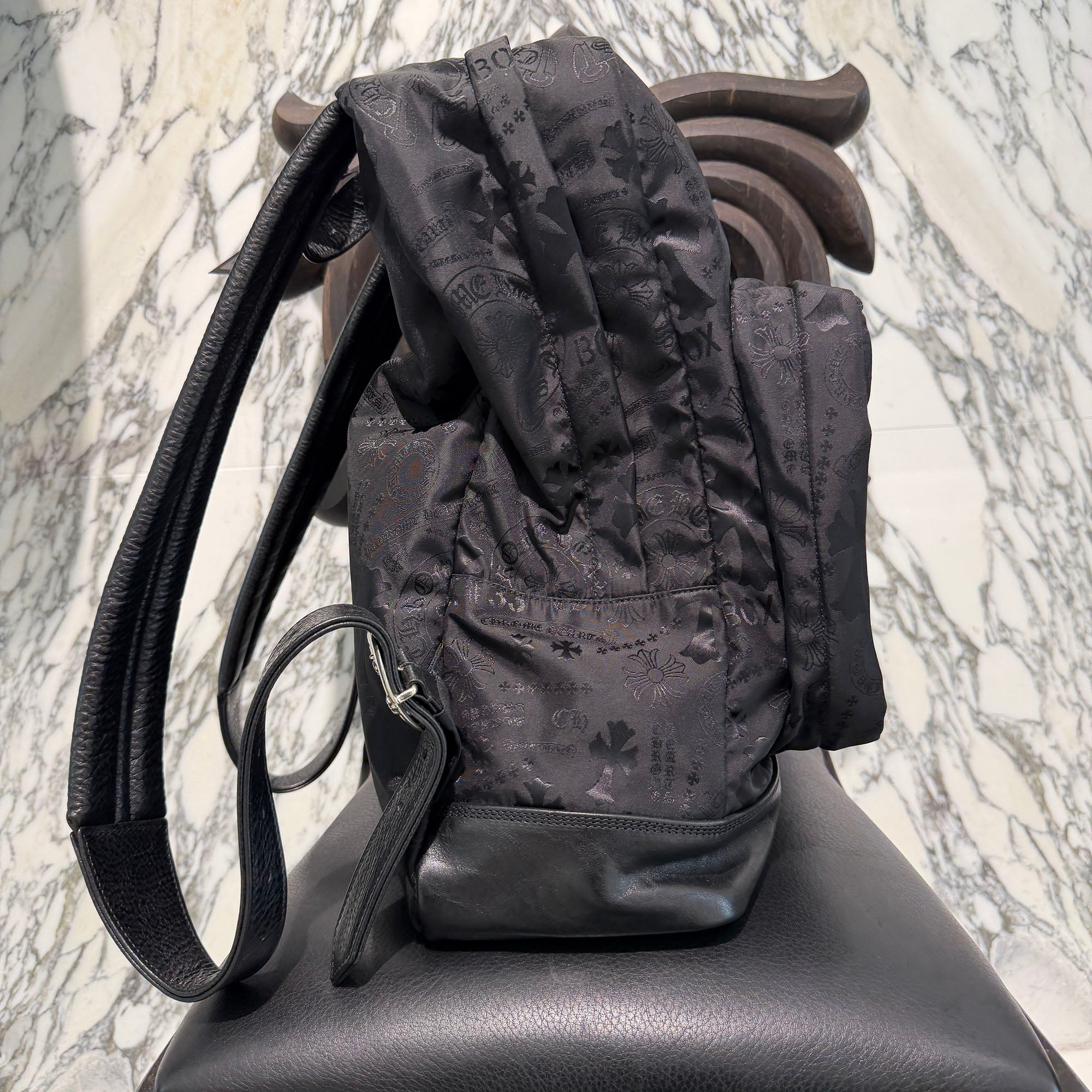 CHROME HEARTS 7th Grade Nylon Multi Logo Stencil Backpack クロムハーツ セブンスグレード ナイロン マルチ ロゴ ステンシル バックパック