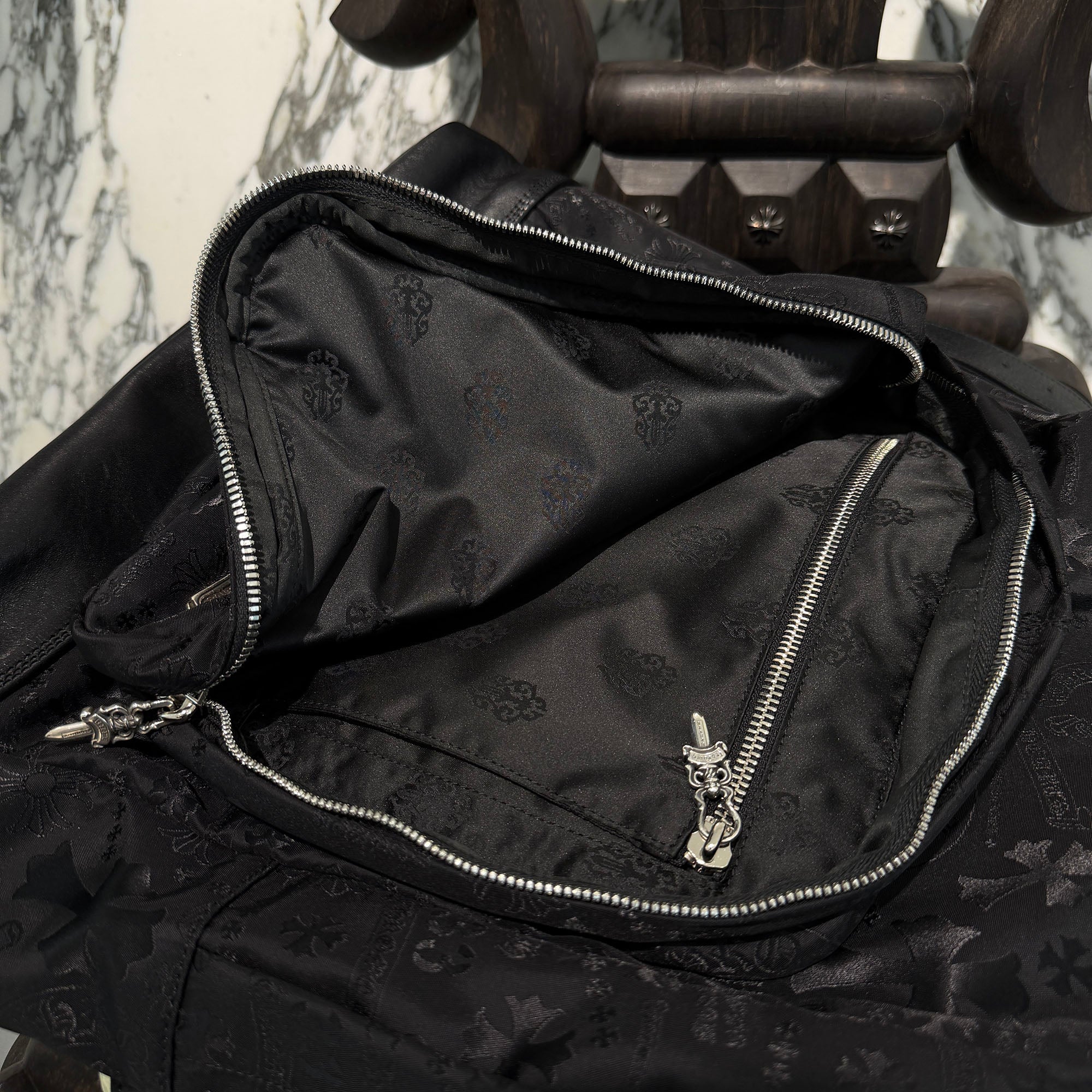 CHROME HEARTS 7th Grade Nylon Multi Logo Stencil Backpack クロムハーツ セブンスグレード ナイロン マルチ ロゴ ステンシル バックパック