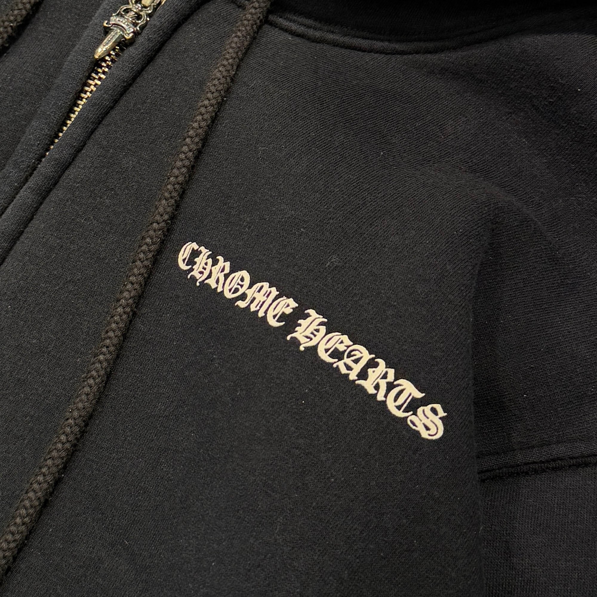 CHROME HEARTS Back CH Plus Print Thermal Zip Up Hoodie Size M クロムハーツ バック CHプラス プリント サーマル ジップアップフーディ サイズM