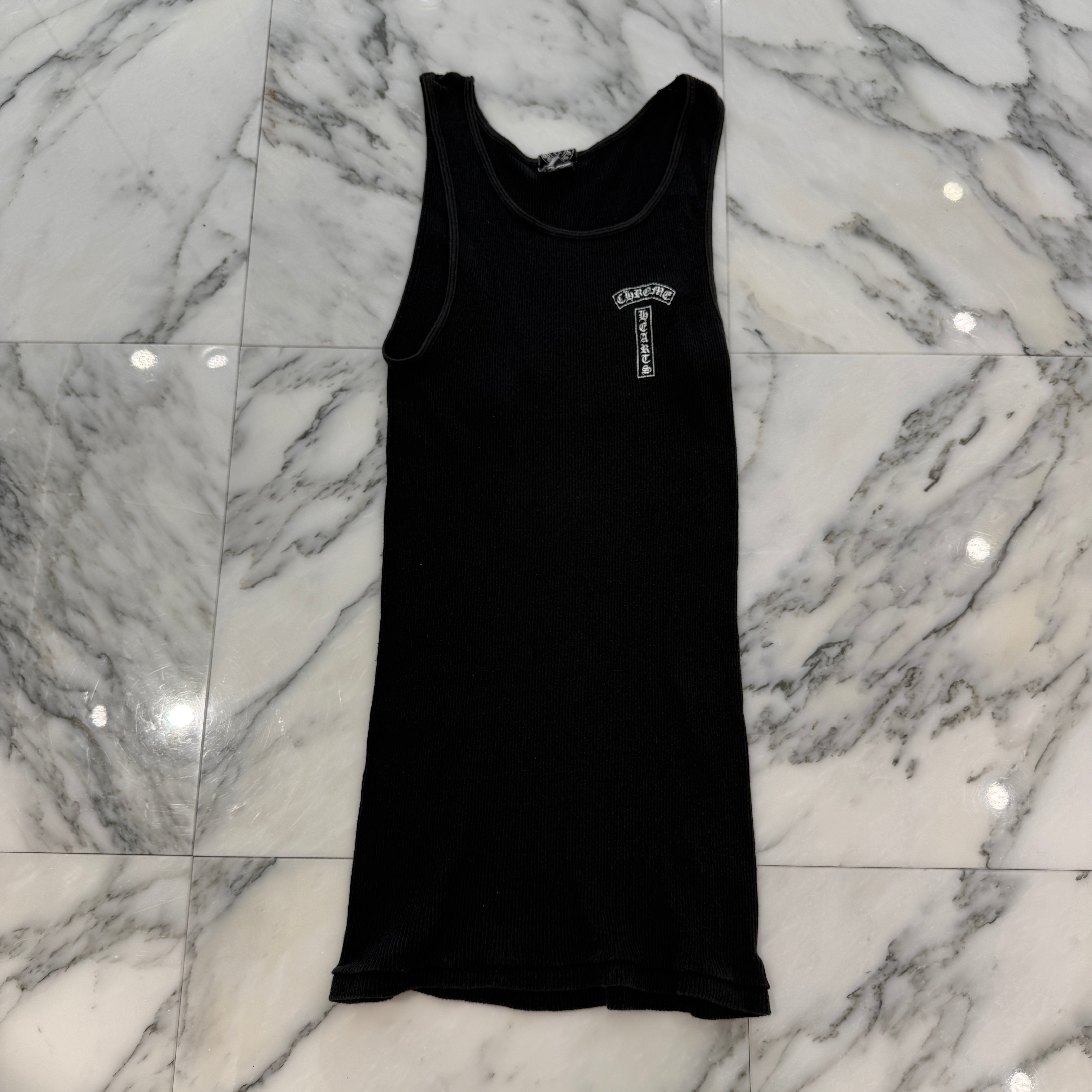 CHROME HEARTS T Bar Logo Back Cross Print Tank Top Size M クロムハーツ Tバーロゴ バッククロスプリント タンクトップ サイズM