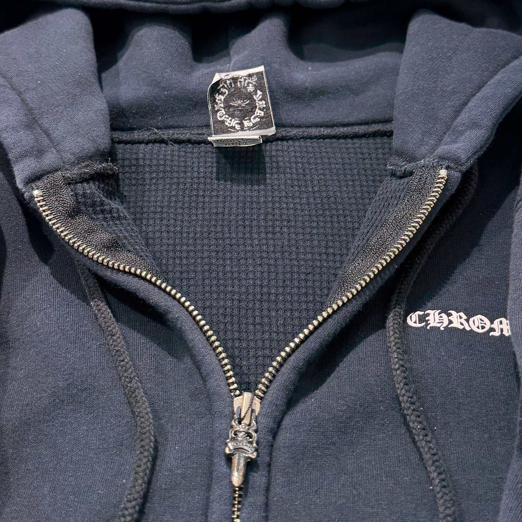 CHROME HEARTS Back CH Plus Print Thermal Zip Up Hoodie Size M クロムハーツ バック CHプラス プリント サーマル ジップアップフーディ サイズM