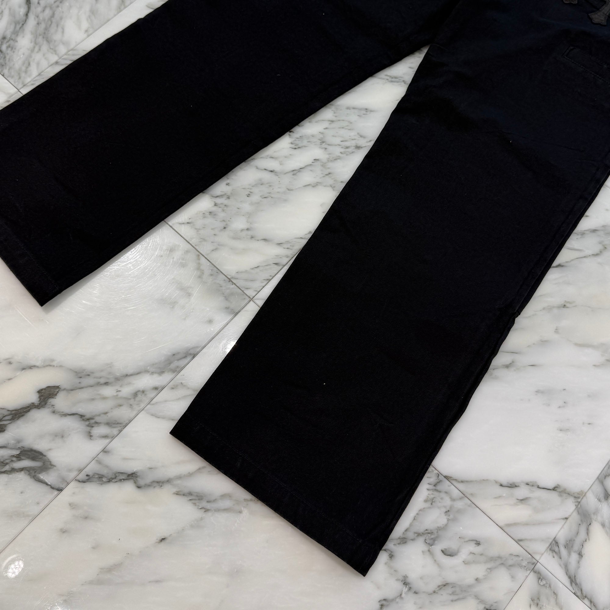 CHROME HEARTS Cemetery Cross Leather Patch Cotton Cargo Pants Size 31 クロムハーツ セメタリー クロス レザー パッチ コットン カーゴ パンツ ブラウン サイズ31