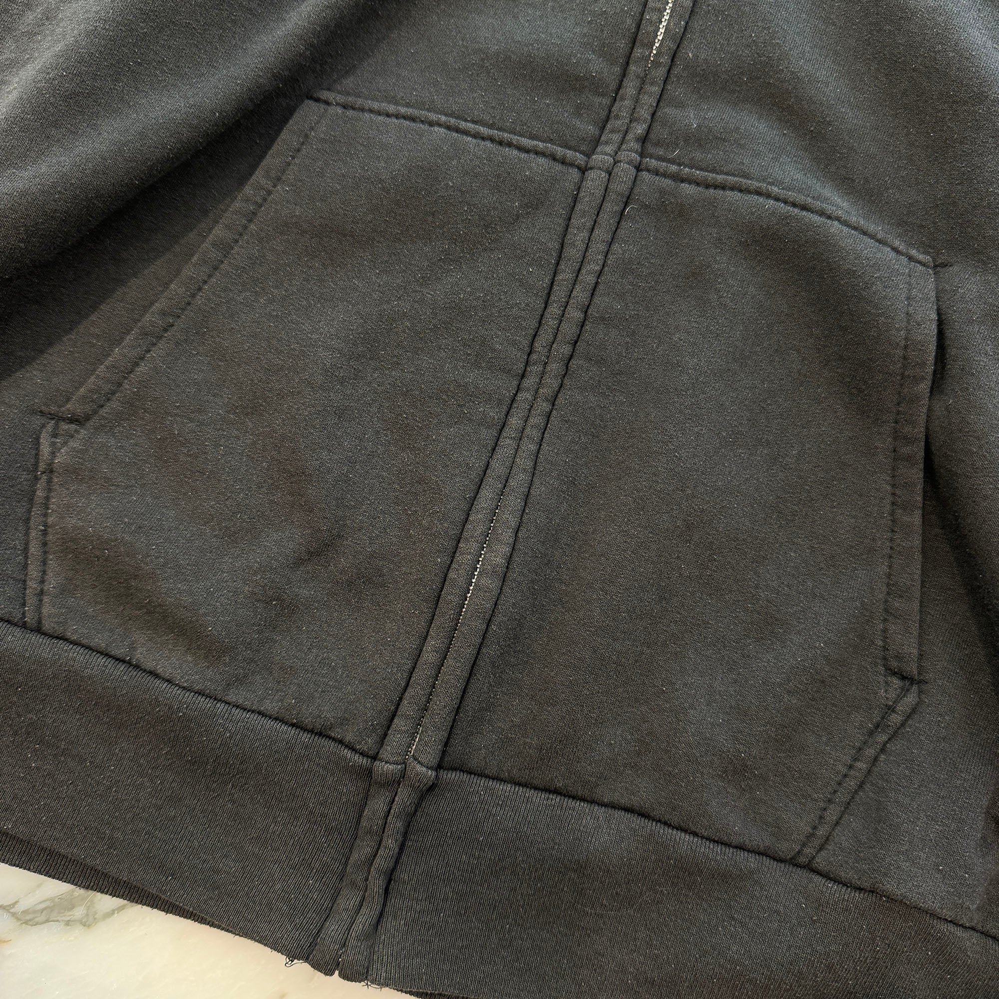 CHROME HEARTS Back Scroll Logo Thermal Zip Up Hoodie Size M クロムハーツ バックスクロールロゴ サーマル ジップアップフーディー サイズM