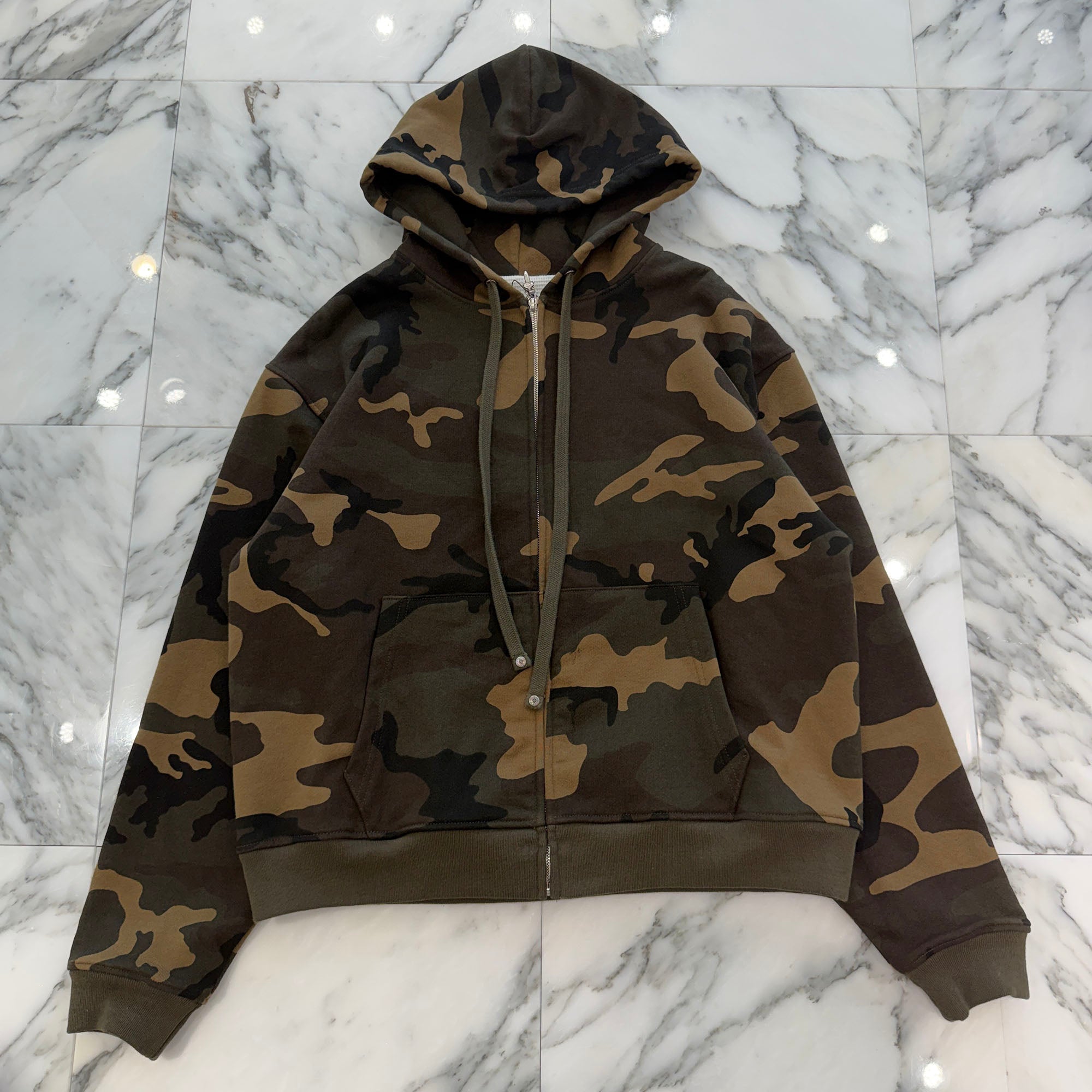 CHROME HEARTS Camo Floral Cross Horseshoe Leather Patch Zip Up Hoodie Size S クロムハーツ カモ フローラルクロス ホースシュー レザーパッチ ジップアップフーディ サイズS