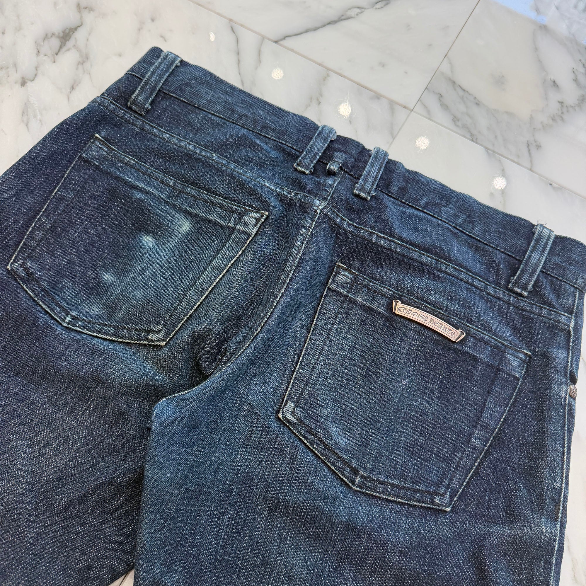 CHROME HEARTS Cross Ball Button Denim Shorts Size 31 クロムハーツ クロスボールボタン デニムショーツ サイズ31